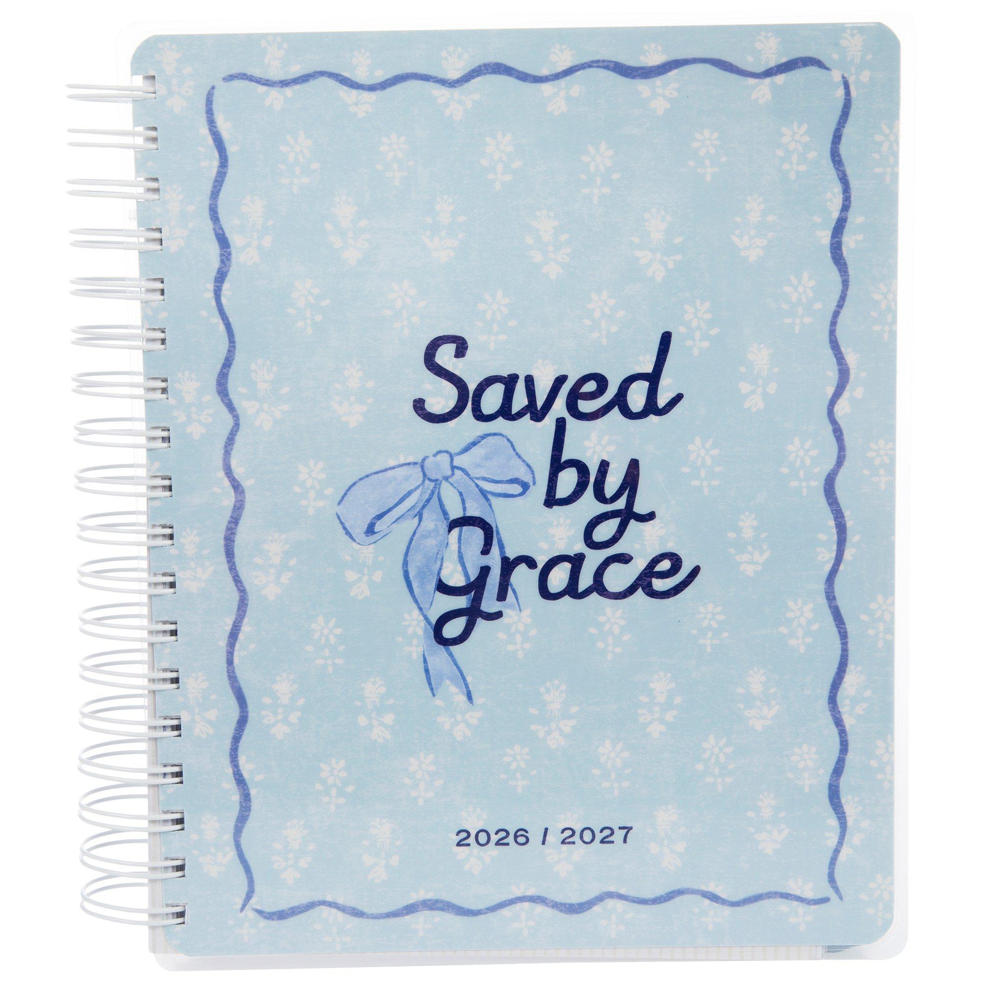 2026 - 2027 Romantic Bows Spiral Planner - 18 Months