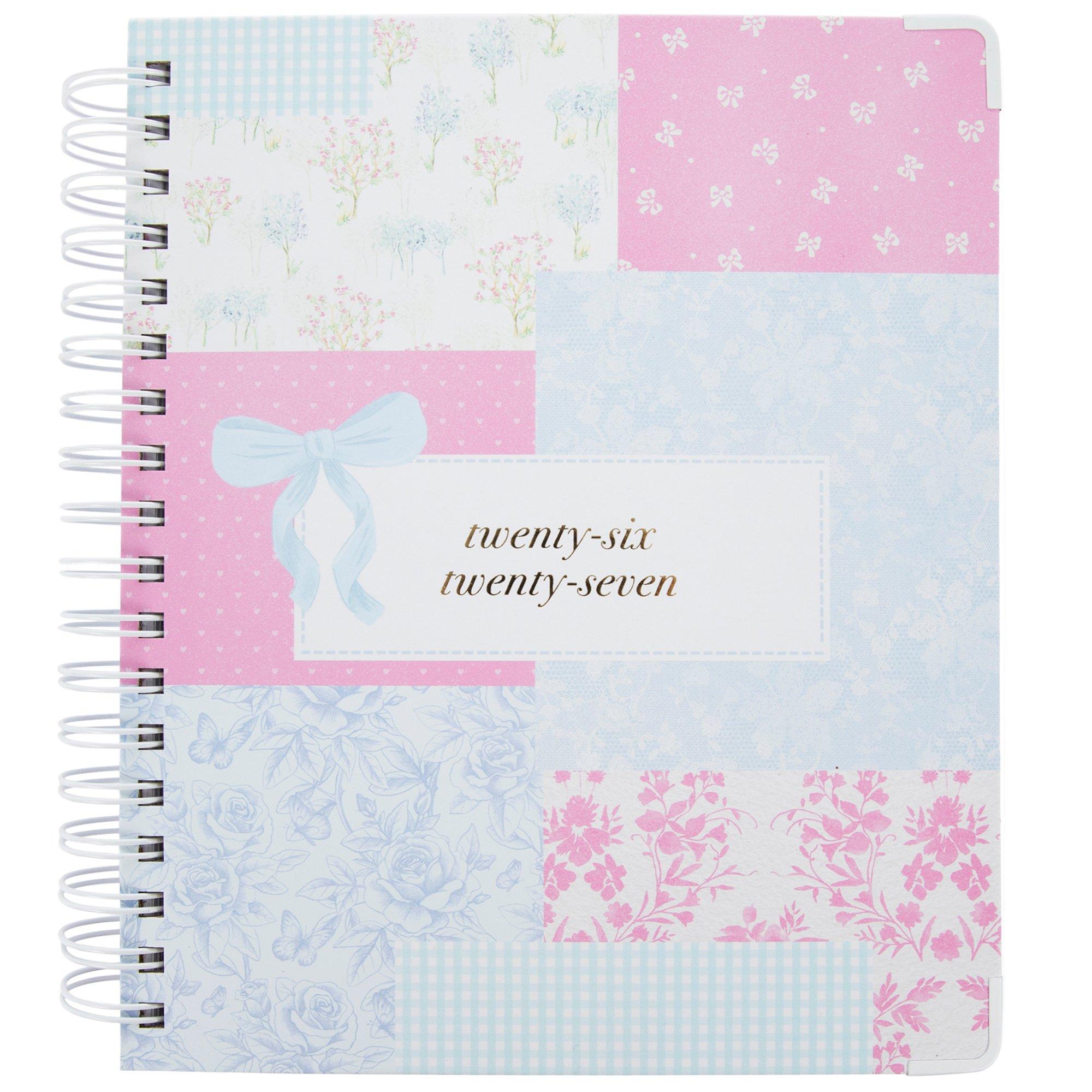 2026 - 2027 Romantic Bows Spiral Planner - 18 Months