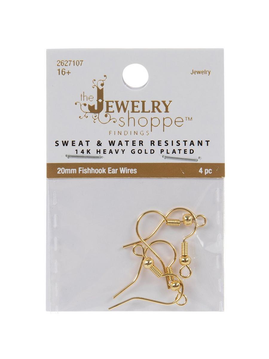 14 karat gold fish hook ear wires 14K Gold Plated Fishhook Ear Wires - 20mm | Hobby Lobby