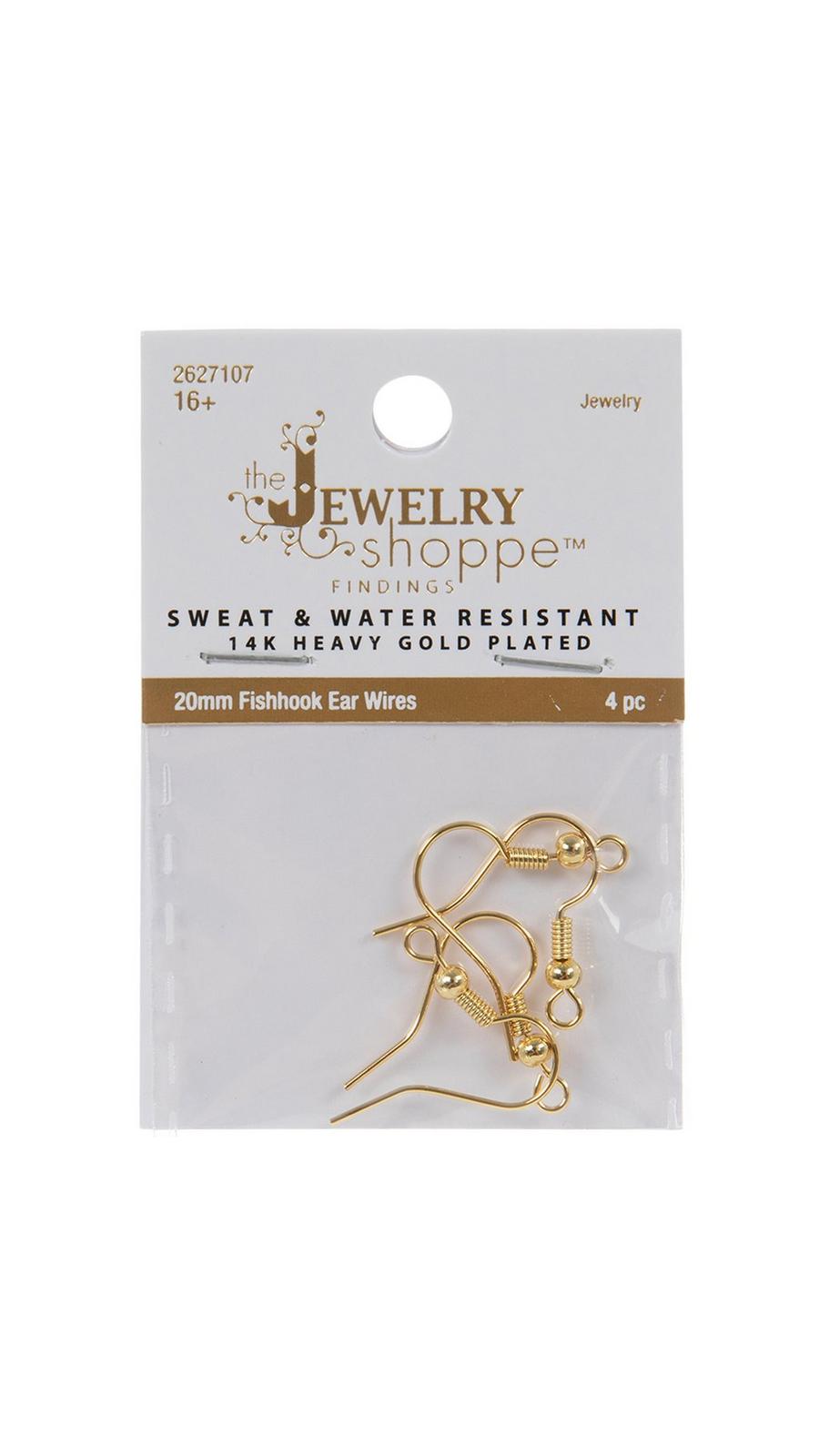 14K Gold Plated Fishhook Ear Wires - 20mm