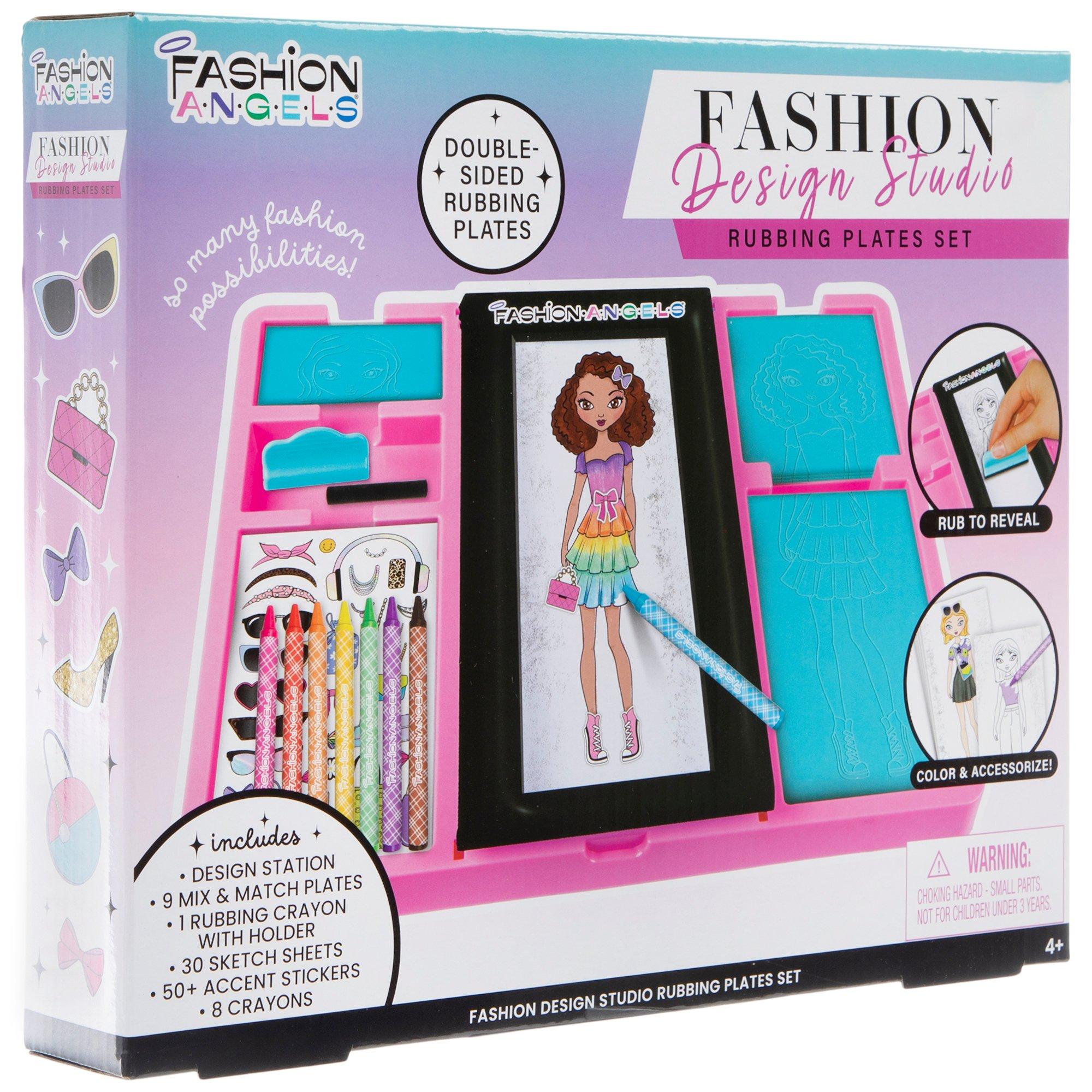 green emerald velvet dress DIY Fashion Design Studio Kit for Kids
