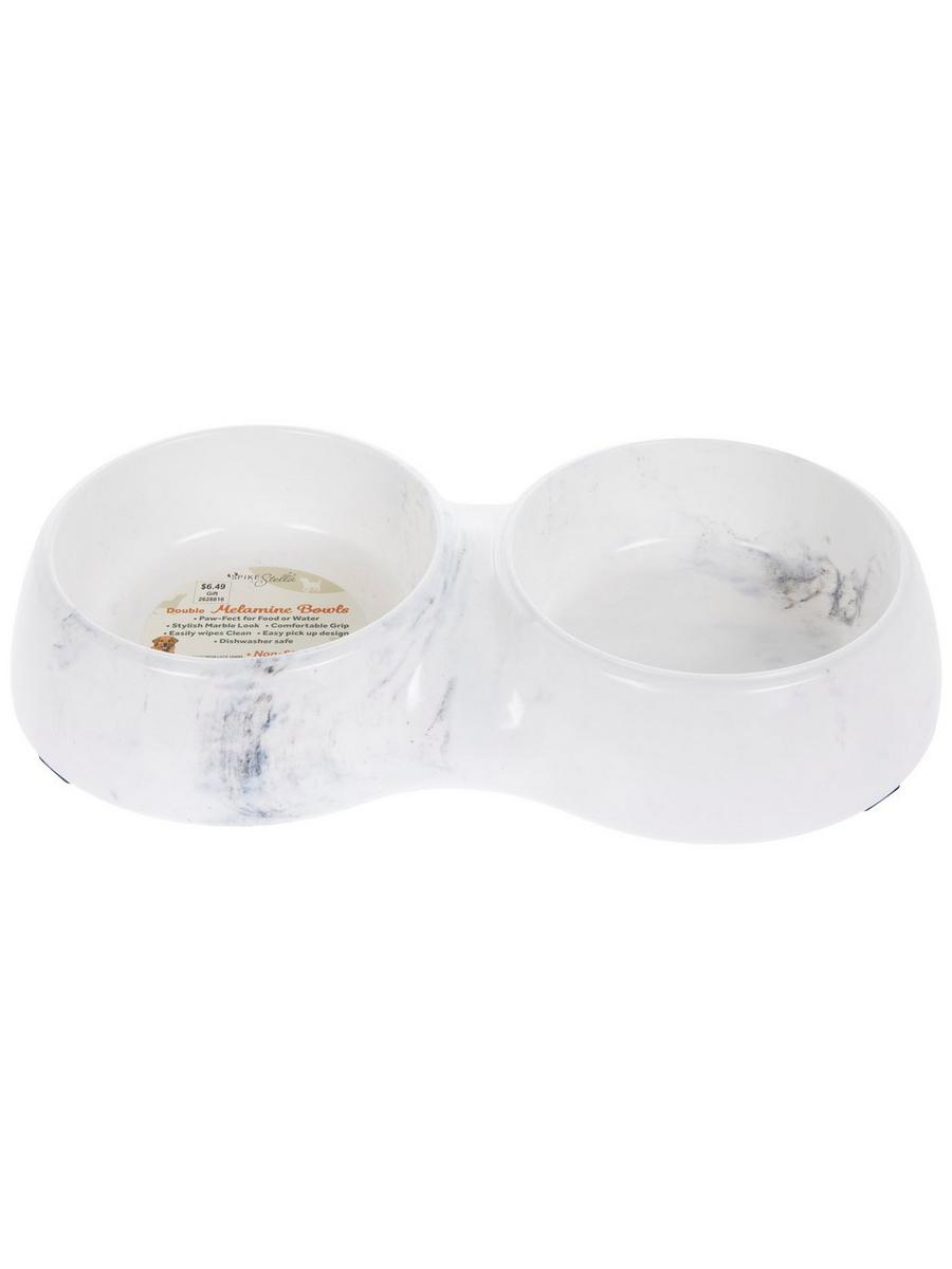 White Marble Look Double Pet Bowl | Hobby Lobby | 2628816