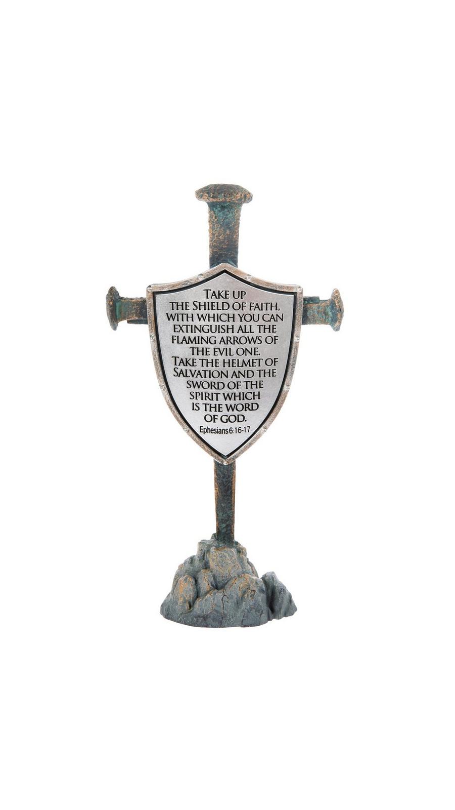Ephesians 6:16-17 Cross Figurine | Hobby Lobby | 2629731