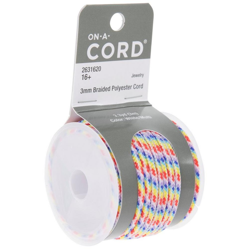 Multi-Color Braided Cord - 3mm | Hobby Lobby | 2631620