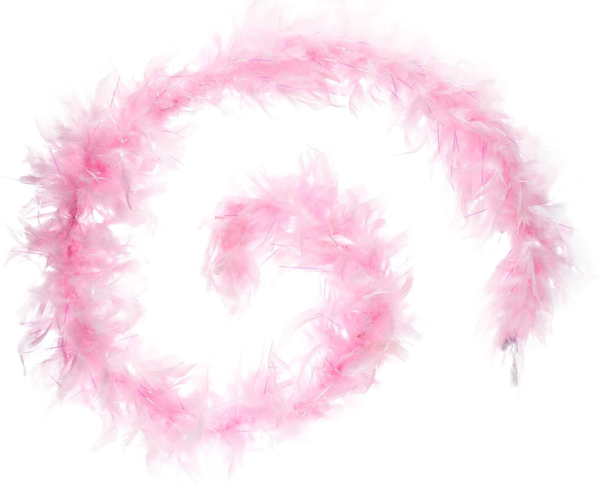 65 Grams Baby Pink With Hot Pink Tips Chandelle Feather Boa