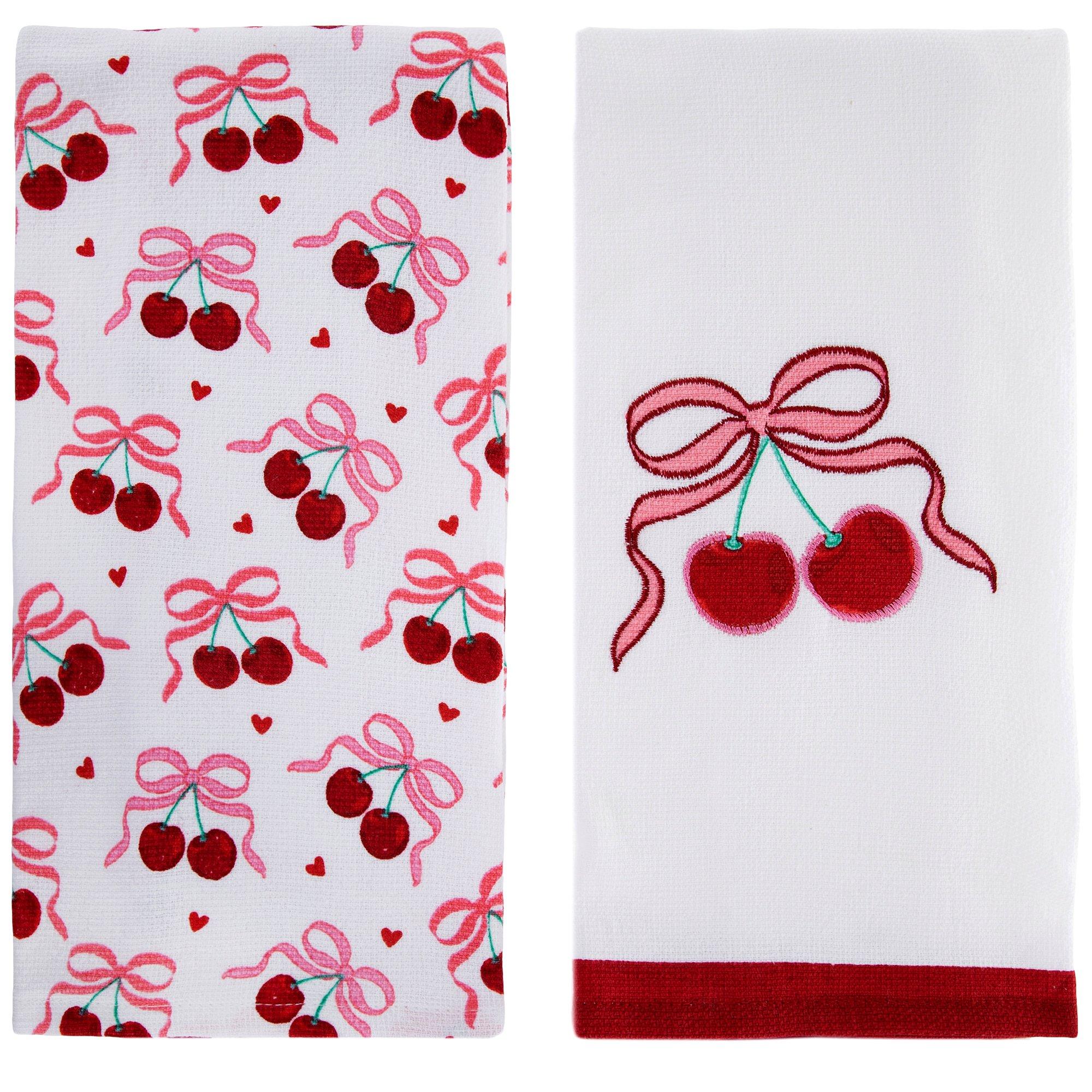 Cherry Hearts Kitchen Towel | Hobby Lobby | 2506921