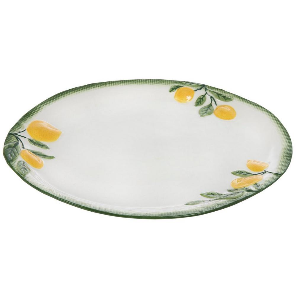 Embossed Lemons Oval Platter