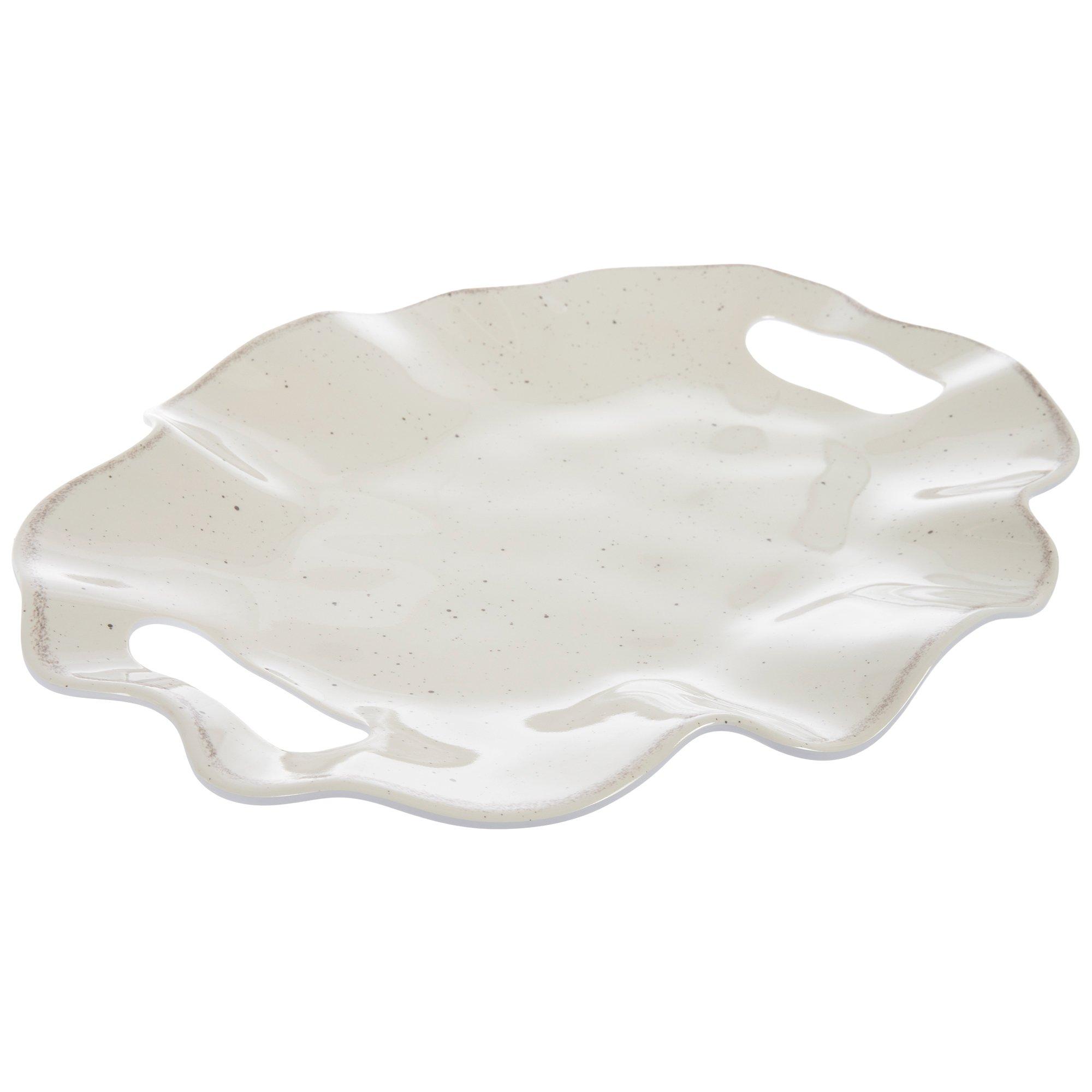 Cream Speckled Ruffle Serving Tray | Hobby Lobby | 2635787