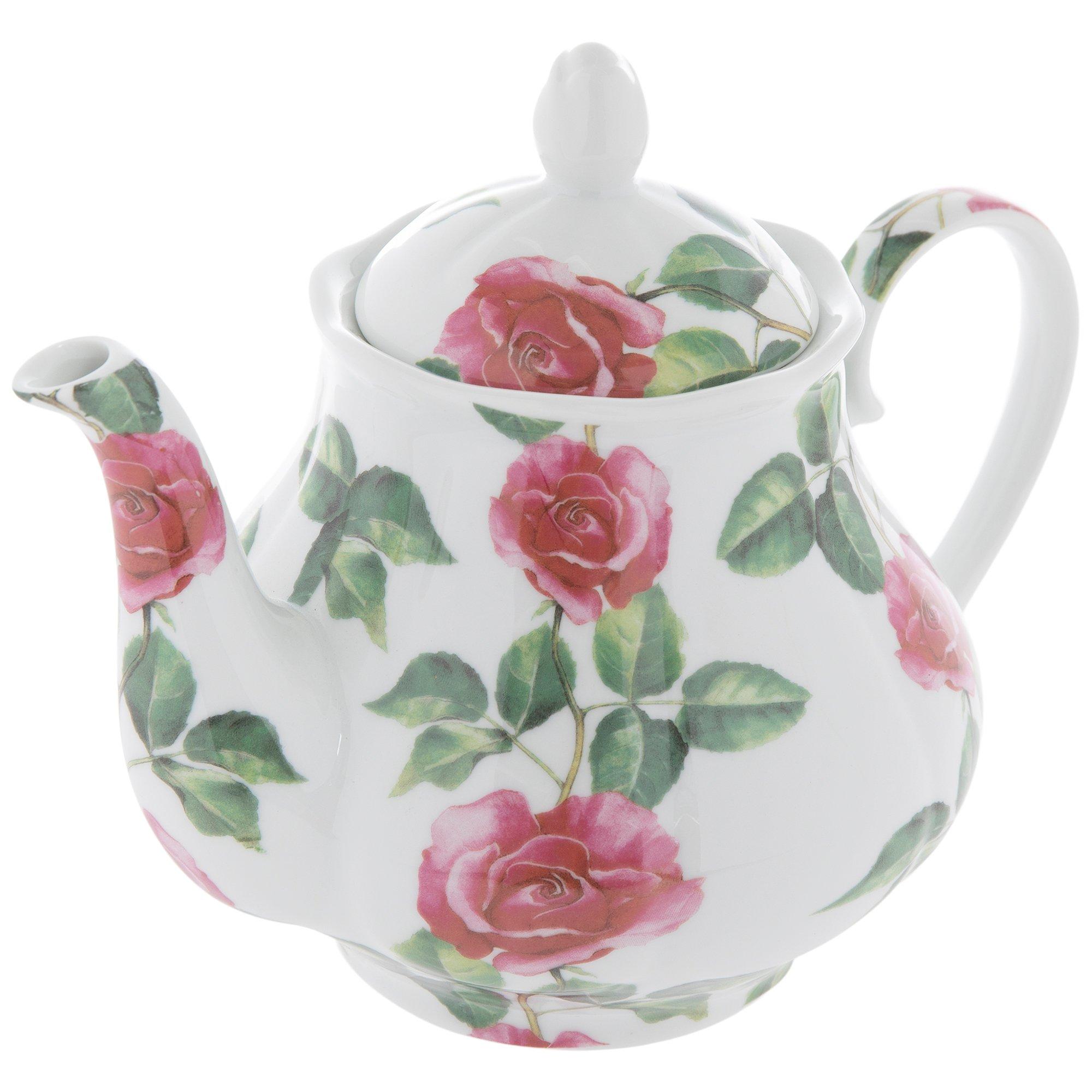 Pink Rose Chintz Ceramic Teapot | Hobby Lobby | 2637171