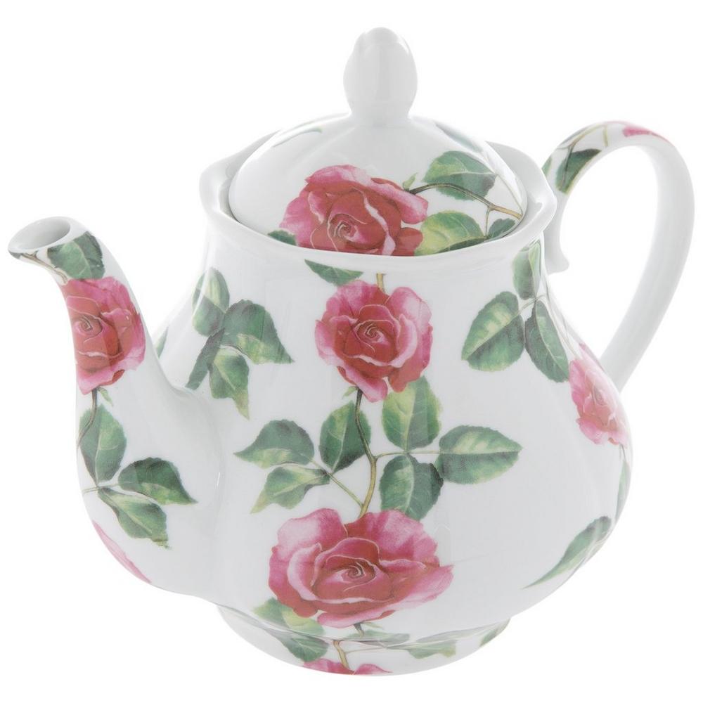 Pink Rose Chintz Ceramic Teapot | Hobby Lobby | 2637171