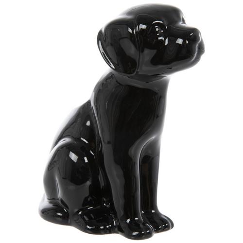 Black Dog Ceramic Bud Vase