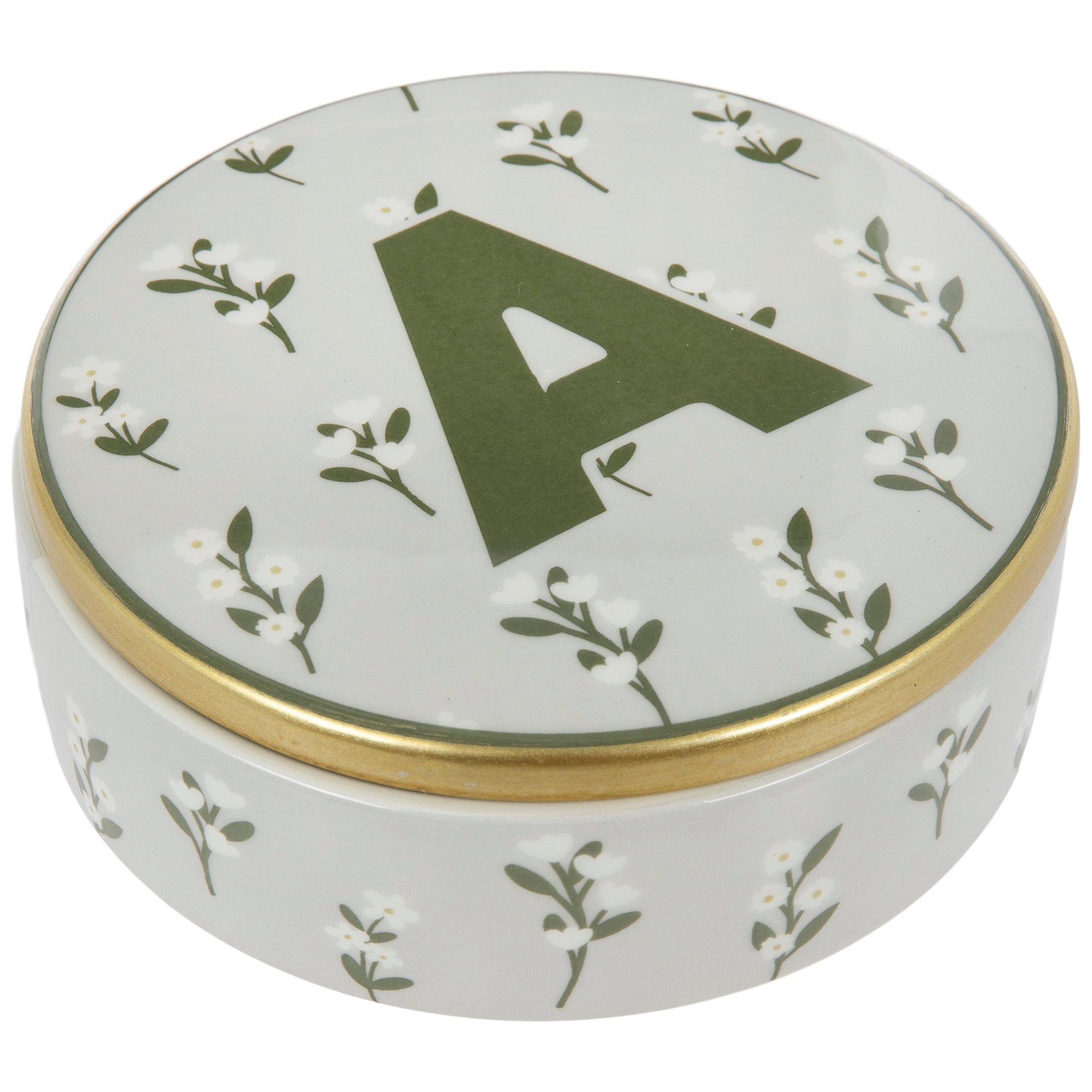 Floral Monogram Ceramic Box | Hobby Lobby | 2642841