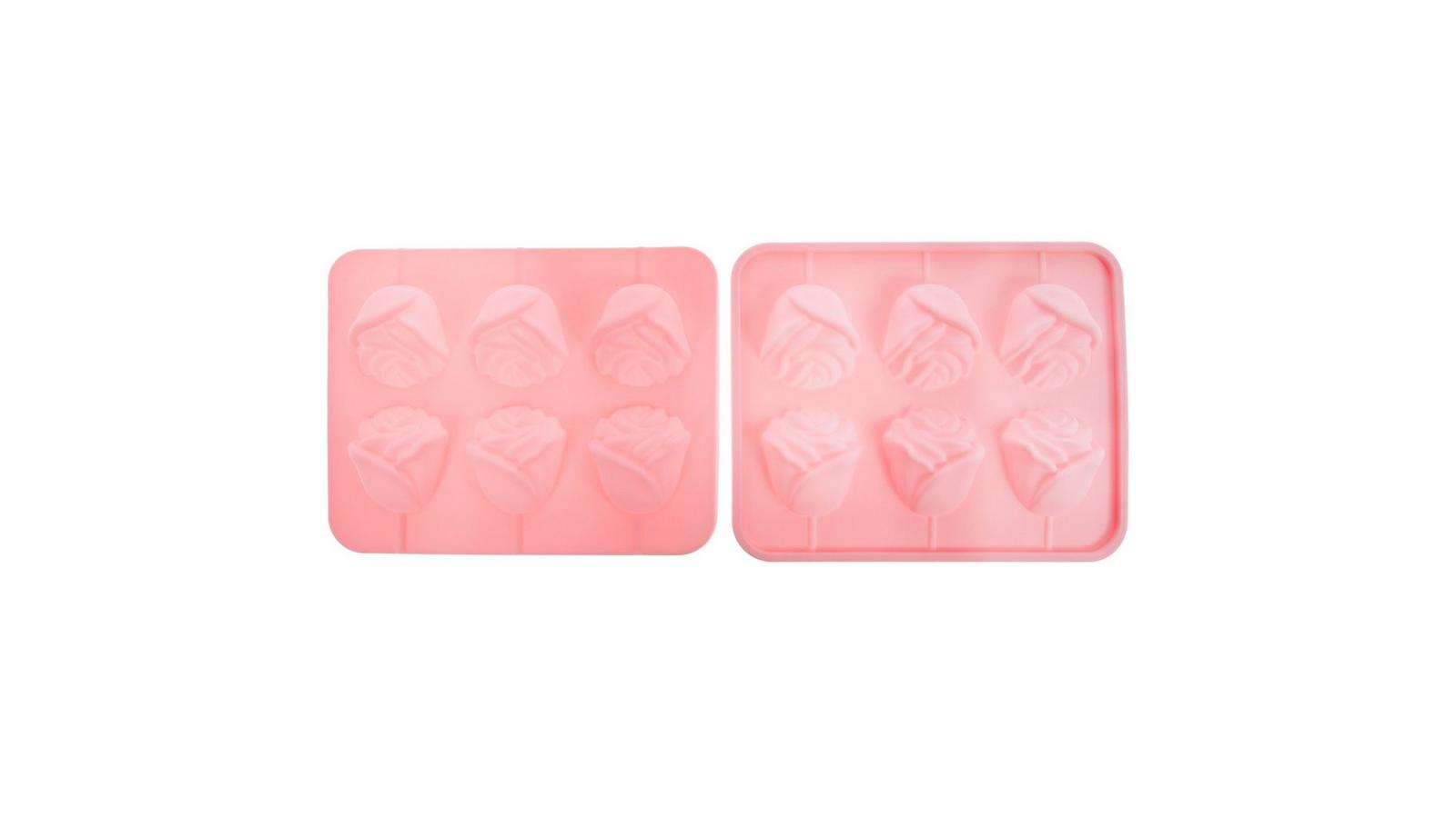 Lékué Moule Cake Pops 18 Cavités Silicone Platine Rose – Avec 20 Bâtonnets, Cuisson Facile & Démoulage Parfait