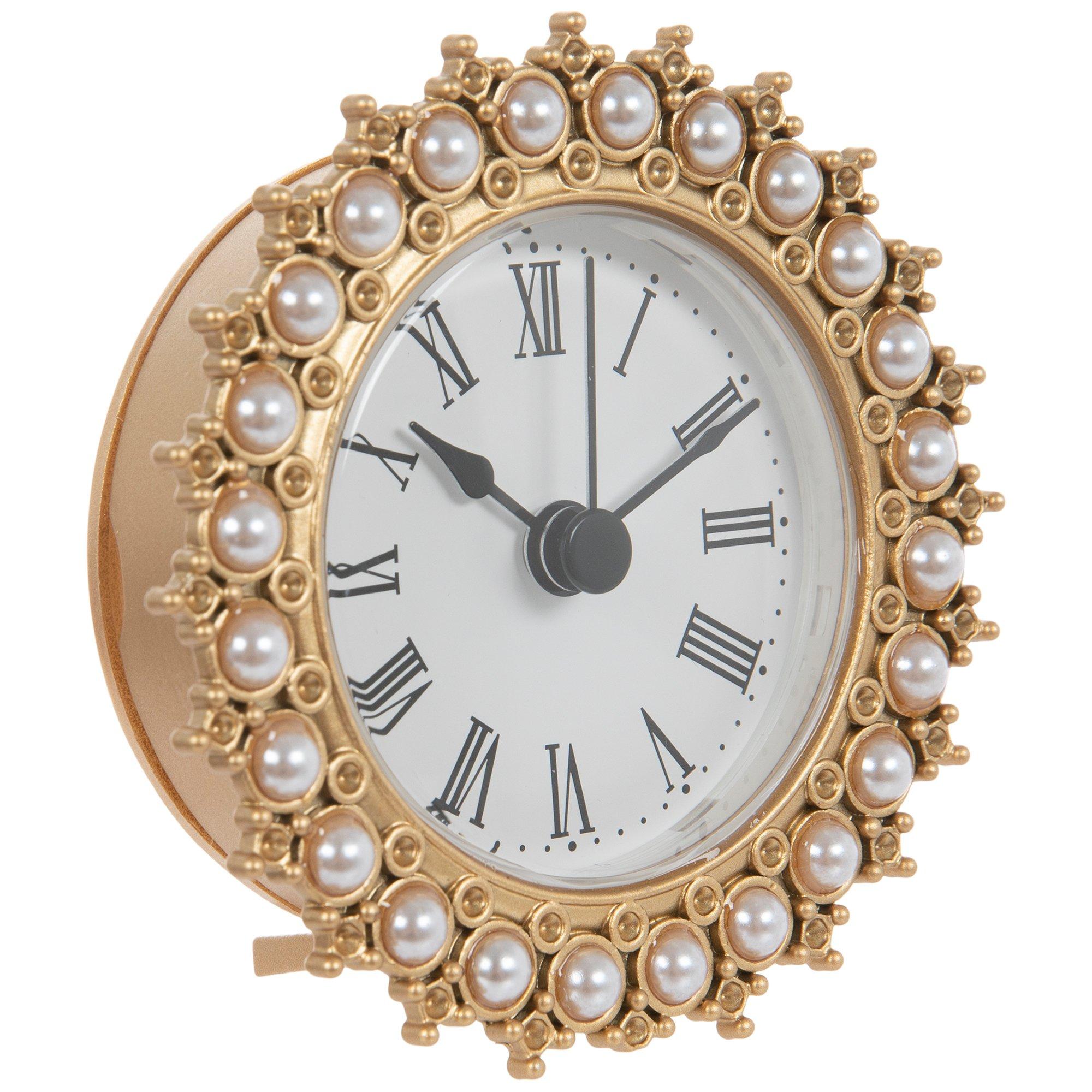 Gold & Plastic Pearl Mini Clock | Hobby Lobby | 2644540