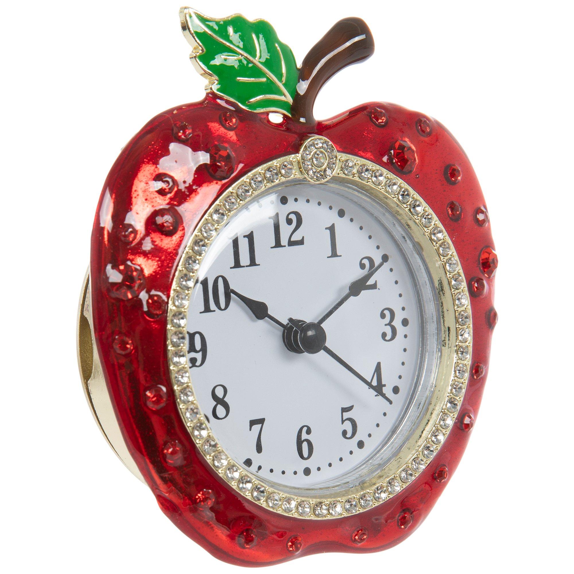 Mini Rhinestone Red Apple Clock | Hobby Lobby | 2644565