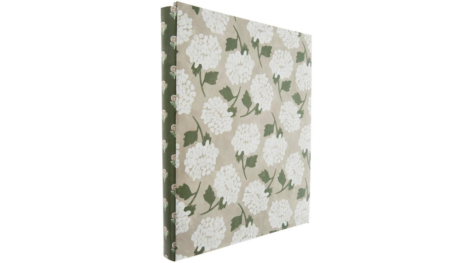 White Hydrangeas Post Bound Scrapbook Album - 8.5