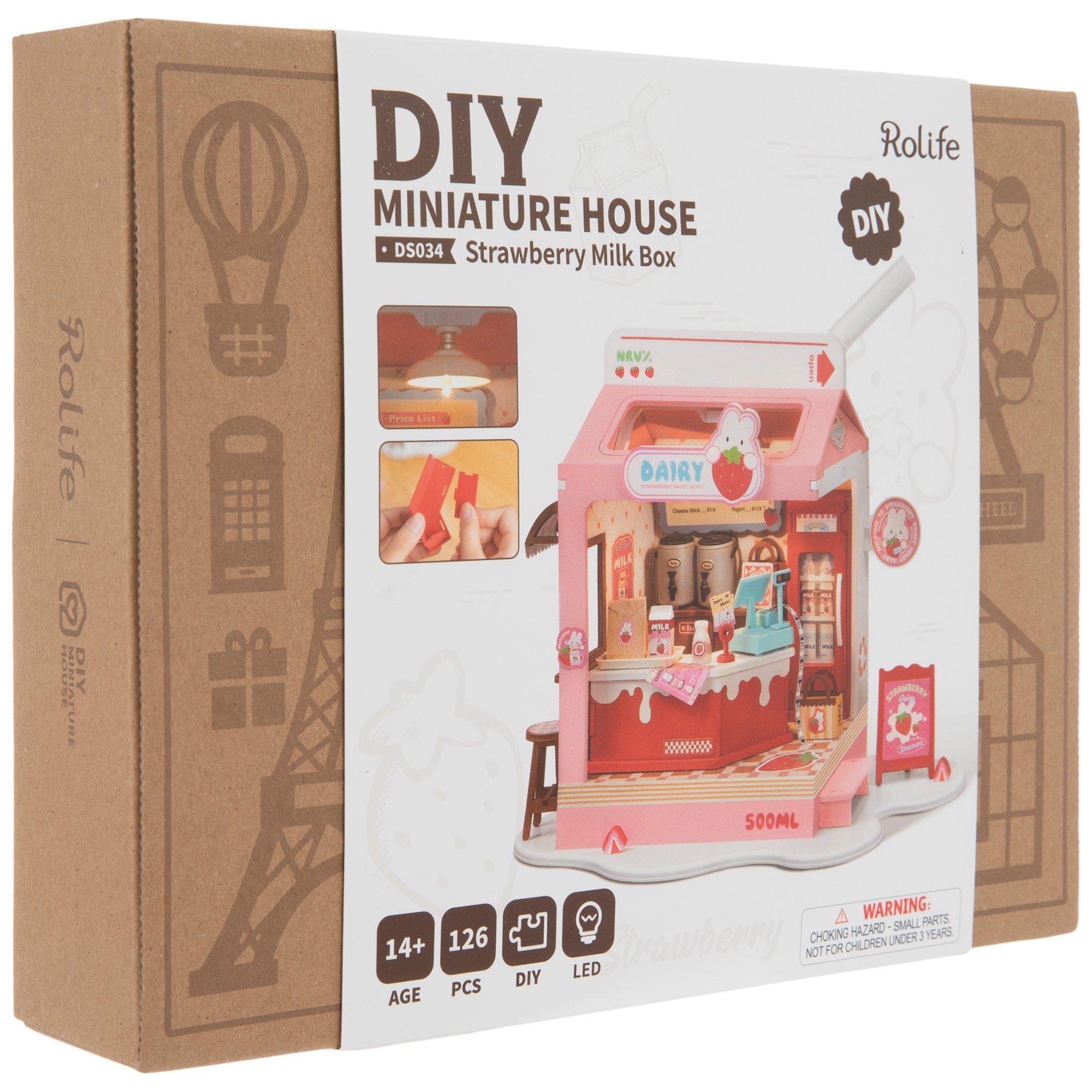 Miniature DIY Strawberry Milk Box Kit | Hobby Lobby | 2647816