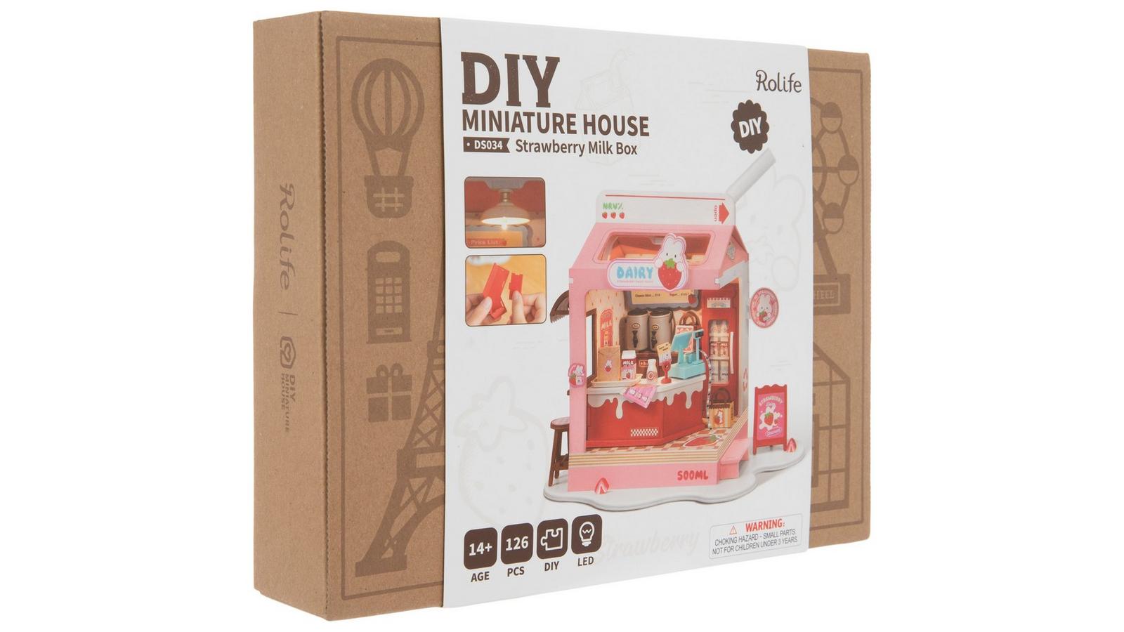 Miniature DIY Strawberry Milk Box Kit | Hobby Lobby | 2647816