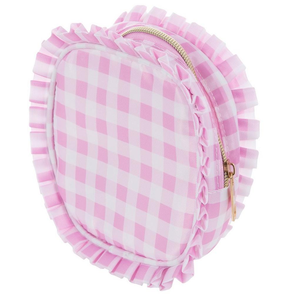 Pink & White Gingham Ruffled Pouch | Hobby Lobby | 2650075