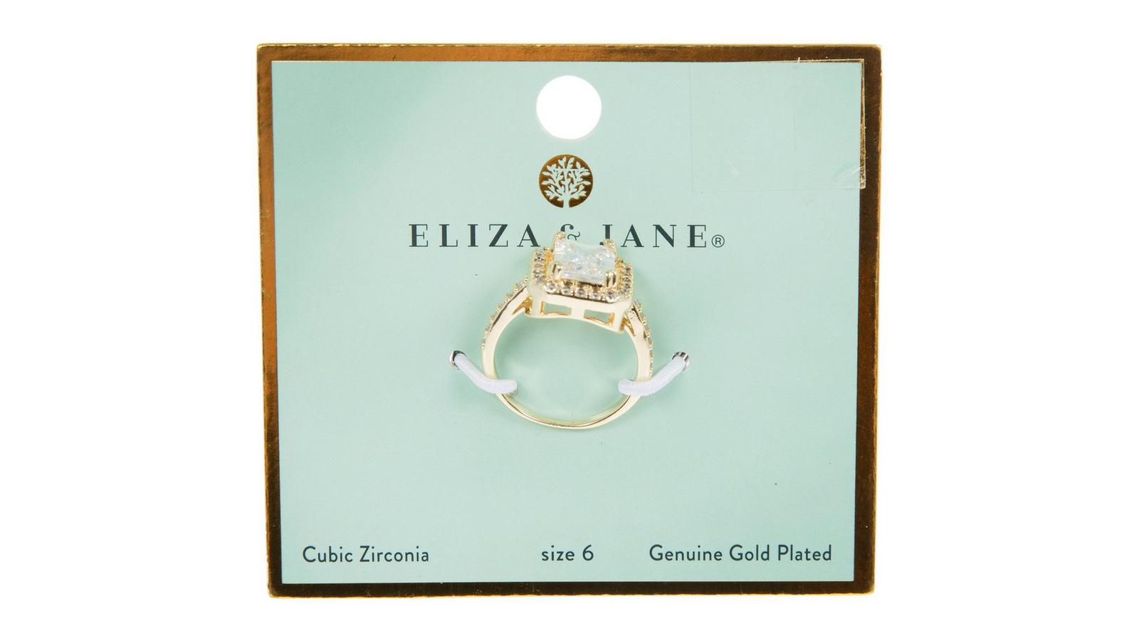 Gold Plated Cubic Zirconia Halo Ring | Hobby Lobby | 2651677