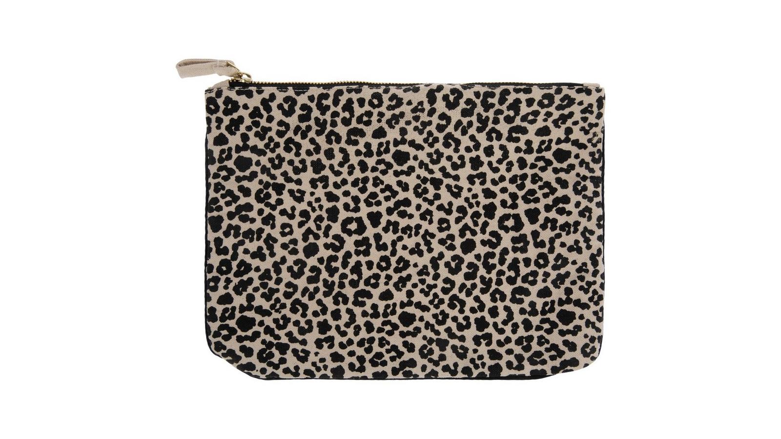 Leopard Print Canvas Zipper Pouch | Hobby Lobby | 2652360