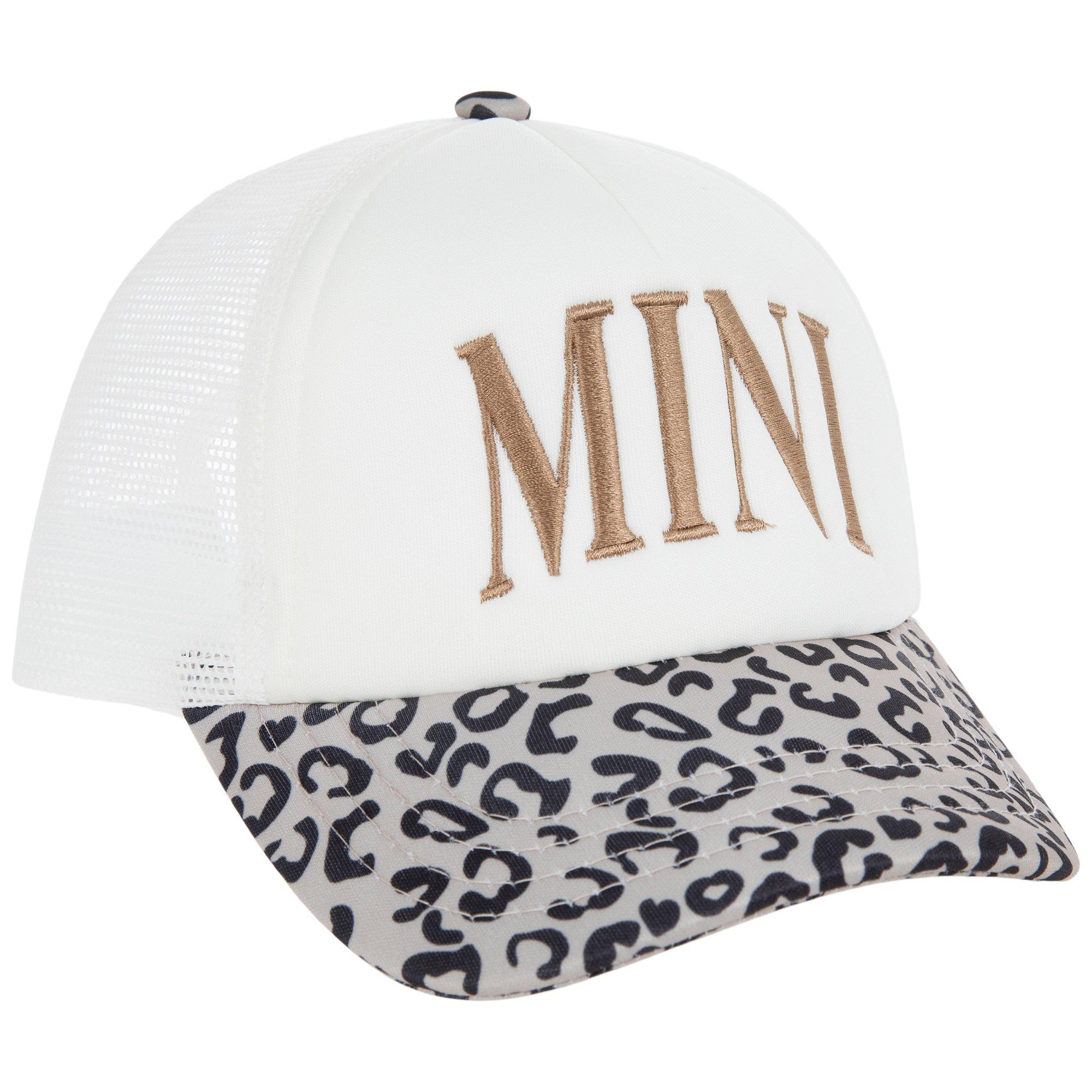 MAMA & MINI Matching Trucker Hats Set Womens One Size White Leopard 2pc Checkered Leopard Mama Trucker Hat | Womens Foam Hat | New  main image 4