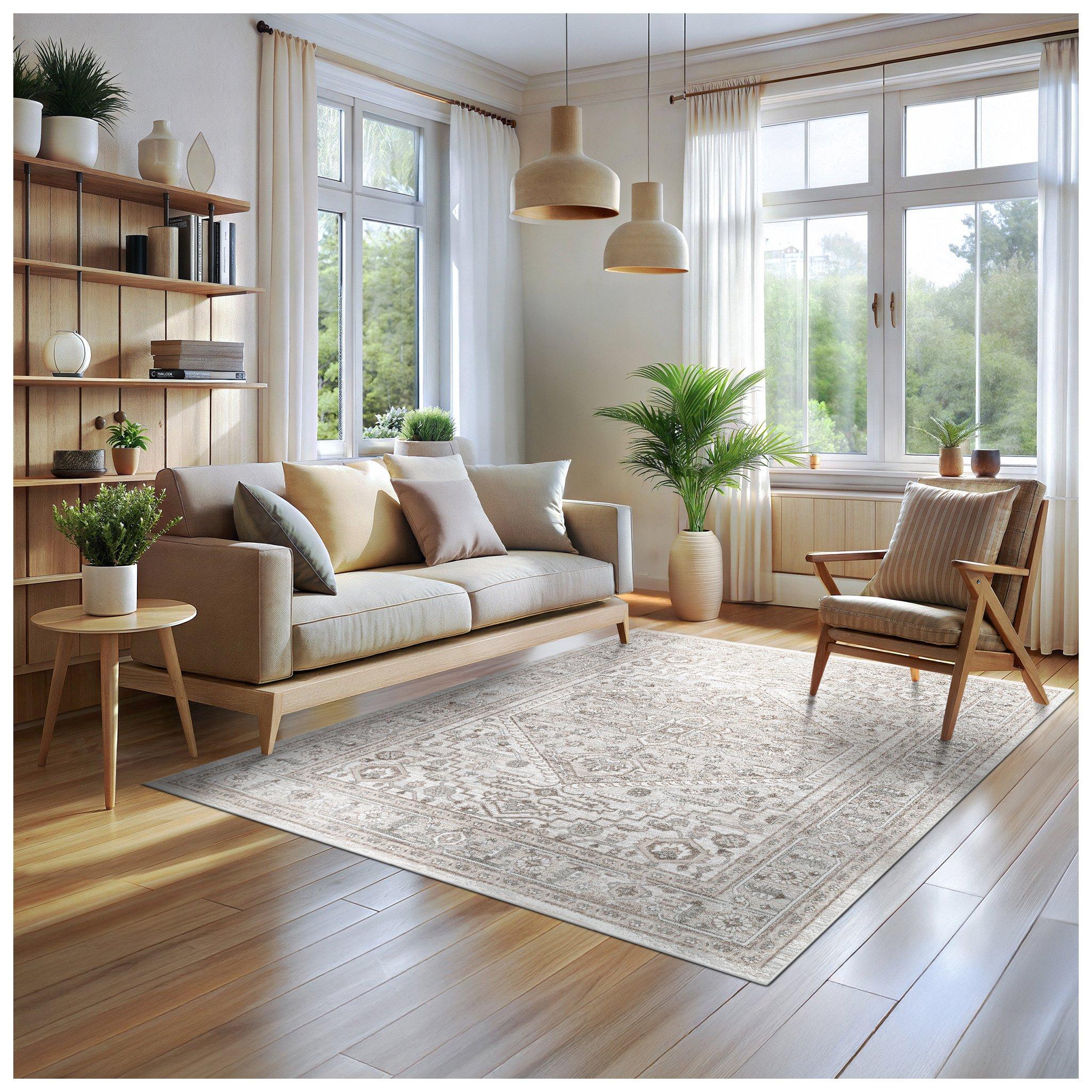 Taupe & Gray Traditional Area Rug | Hobby Lobby | 2659993