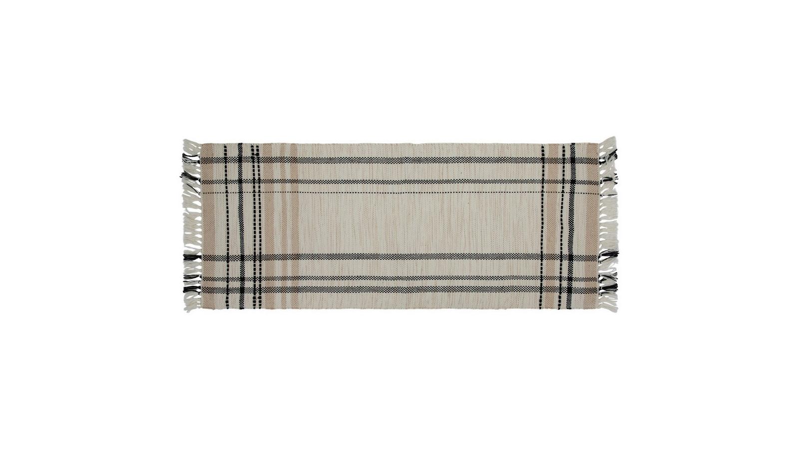 Beige & Black Oversized Fringe Rug | Hobby Lobby | 2661452