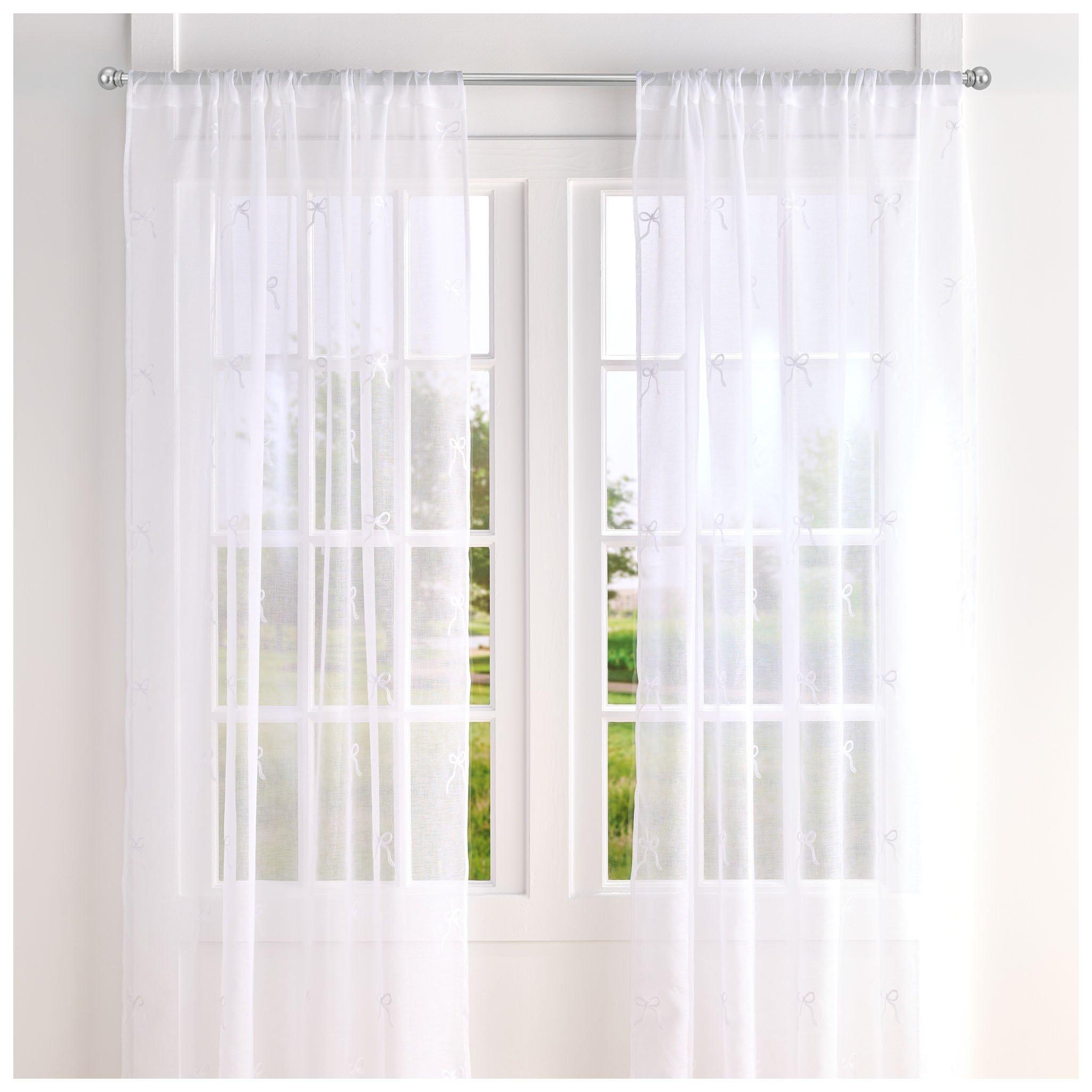 White Bows Sheer Window Curtain | Hobby Lobby | 2661742