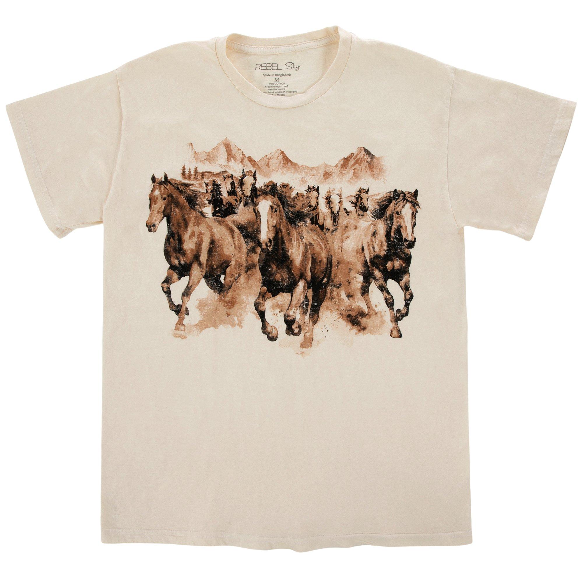 Running Horses Adult Graphic T-Shirt | Hobby Lobby | 2662021