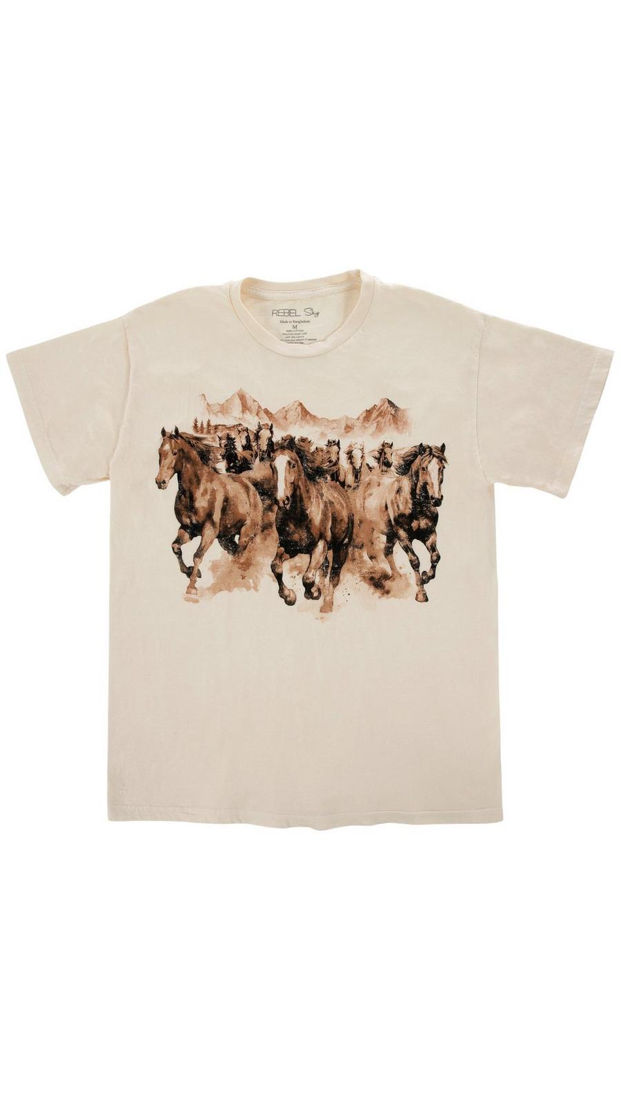 Running Horses Adult Graphic T-Shirt | Hobby Lobby | 2662021