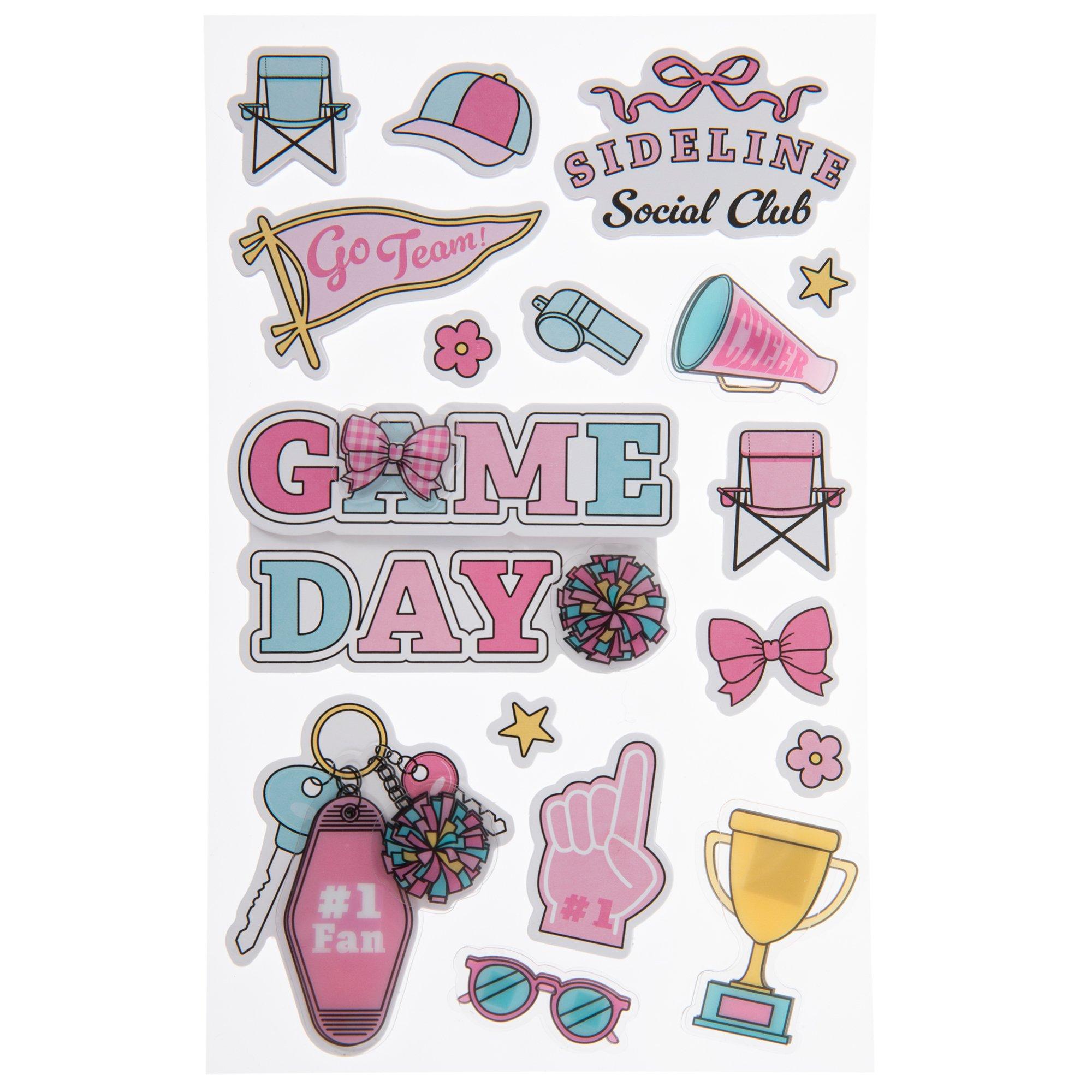 Pink & Blue Game Day 3D Stickers | Hobby Lobby | 2668689