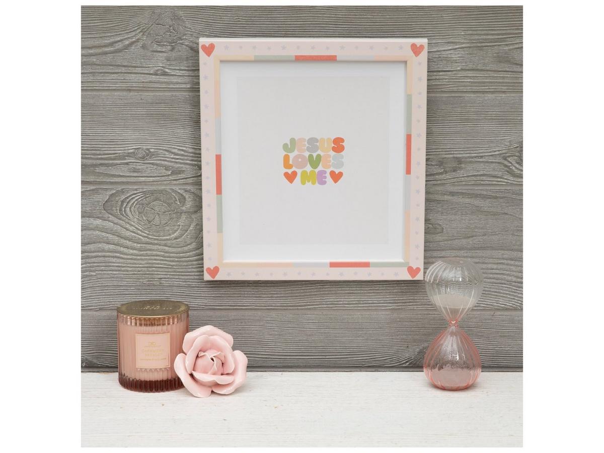 Jesus Loves Me Framed Wood Wall Decor | Hobby Lobby | 2670073