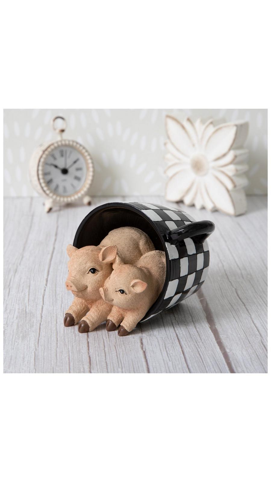 Two Pigs In A Cup Figurine | Hobby Lobby | 2677417