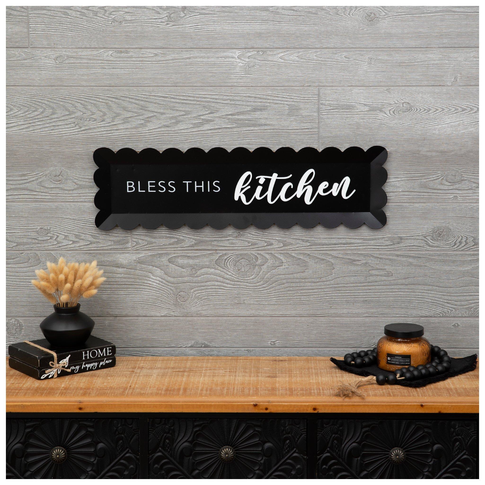 Bless This Kitchen Scalloped Metal Wall Decor view 1
