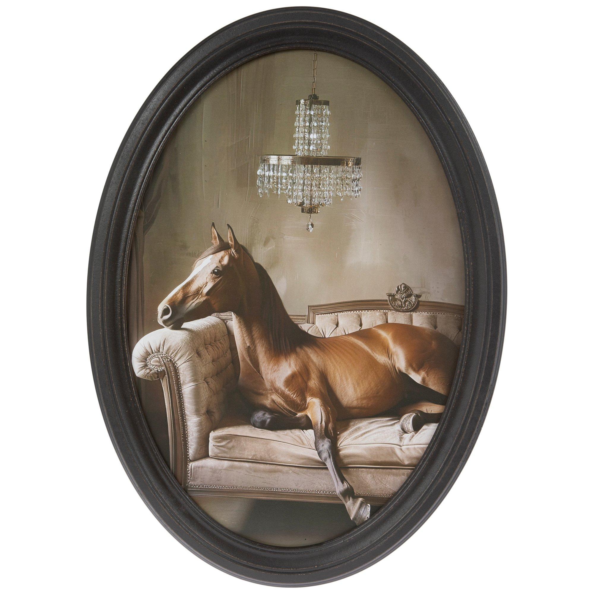 Brown Horse Under Chandelier Wood Wall Decor | Hobby Lobby | 2683290