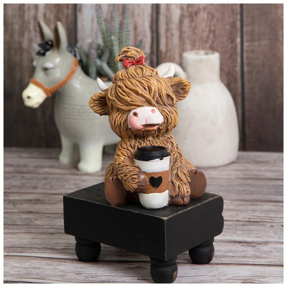 Latte Highland Cow Figurine | Hobby Lobby | 2684967