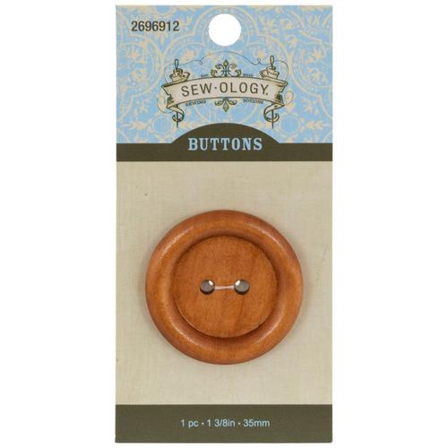 Glossy Wood Buttons  20mm
