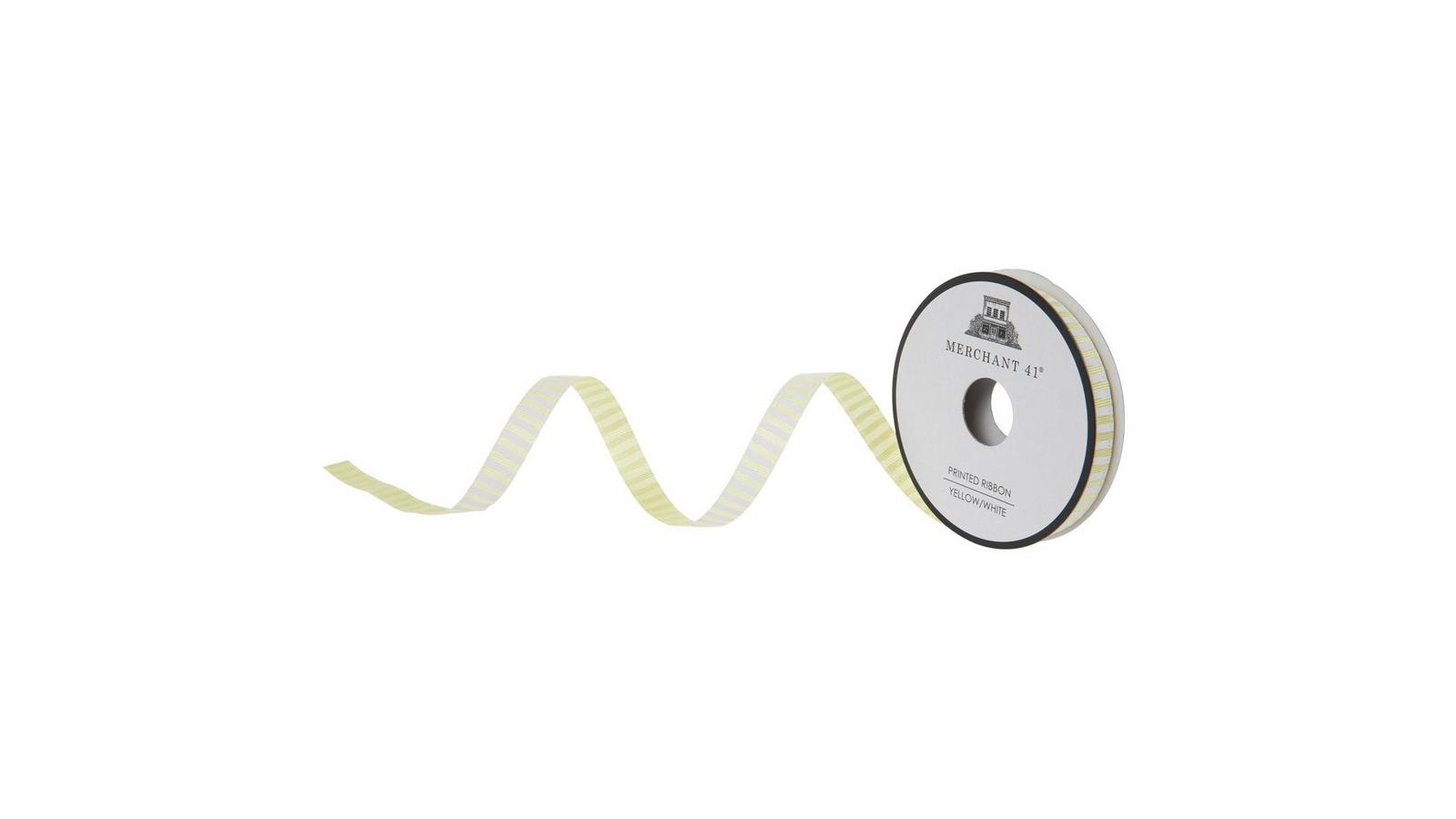 Yellow & White Striped Grosgrain Ribbon | Hobby Lobby | 2698306