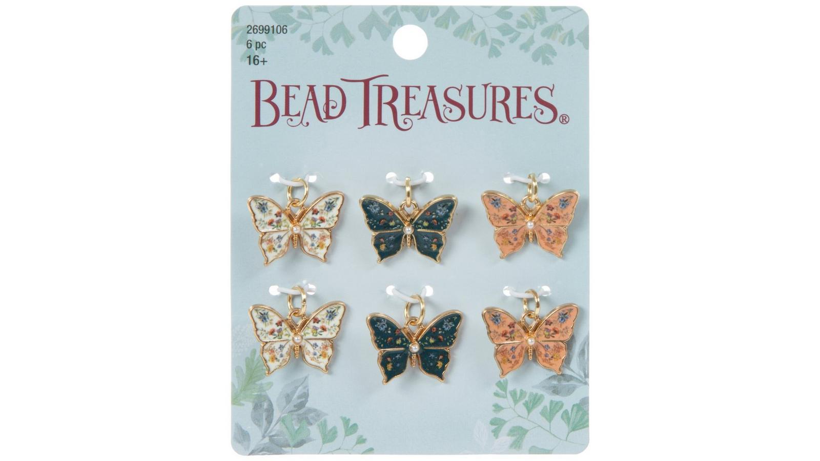 【美品】ナインハーツ 9hearts バタフライ the butterfly White, Navy & Orange Butterfly Charms | Hobby Lobby | 2699106