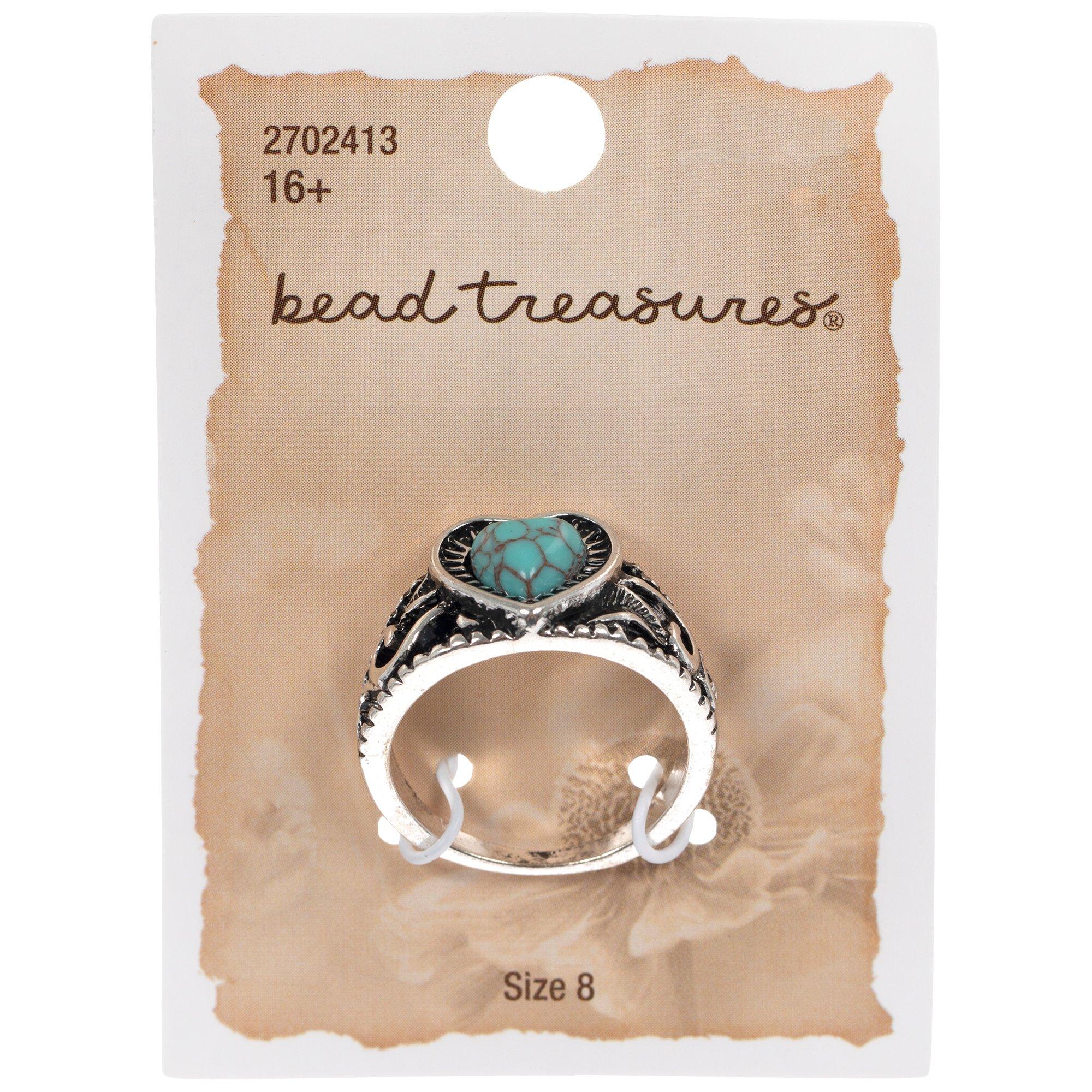 Imitation Turquoise Cross Adjustable Ring | Hobby Lobby | 2702488