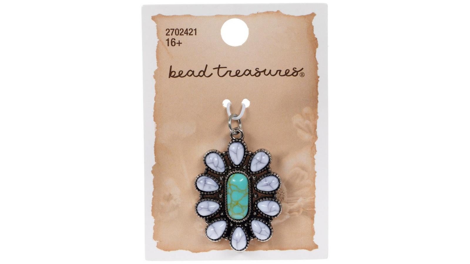 Imitation Howlite Flower Pendant | Hobby Lobby | 2702421