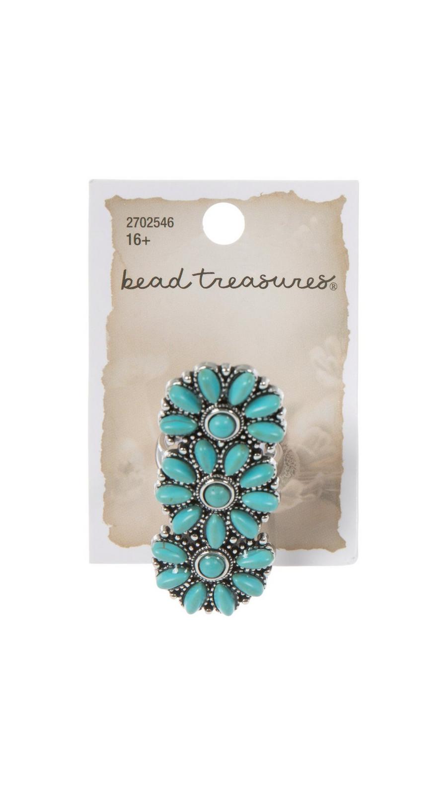 Stacked Turquoise Flower Ring - Size 8 | Hobby Lobby | 2702546