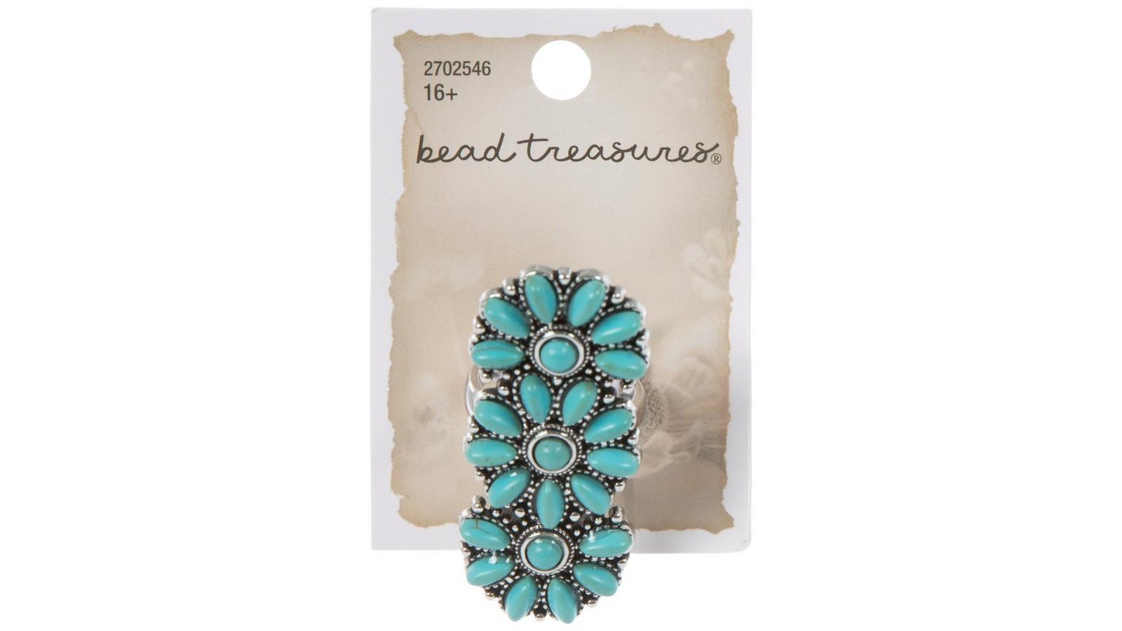 Stacked Turquoise Flower Ring - Size 8 | Hobby Lobby | 2702546
