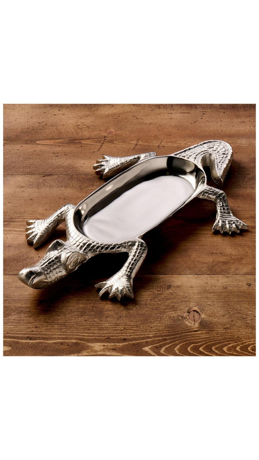 Kinkeeping Silver Crocodile Metal Tray | Hobby Lobby | 2708527