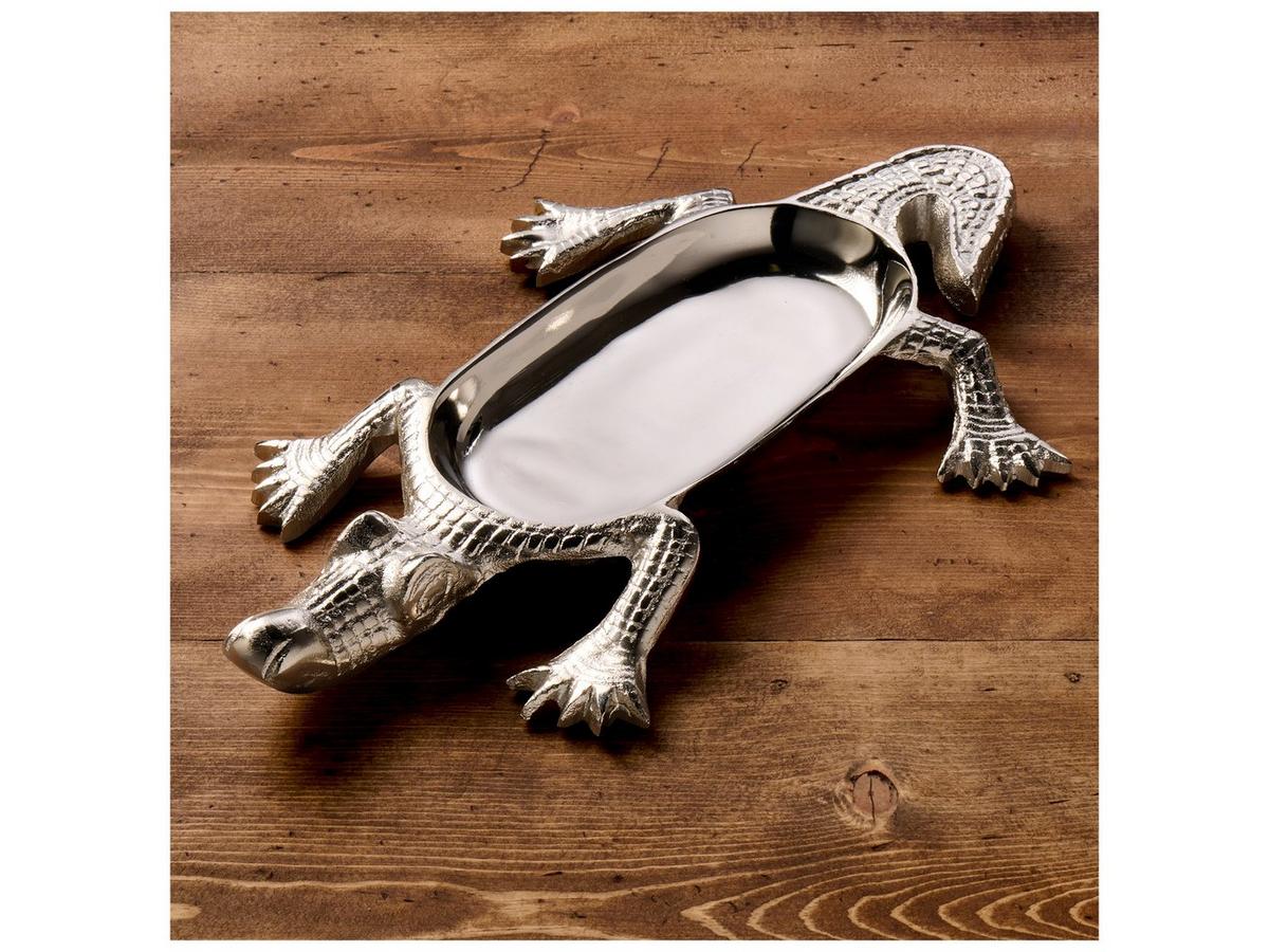 Kinkeeping Silver Crocodile Metal Tray | Hobby Lobby | 2708527