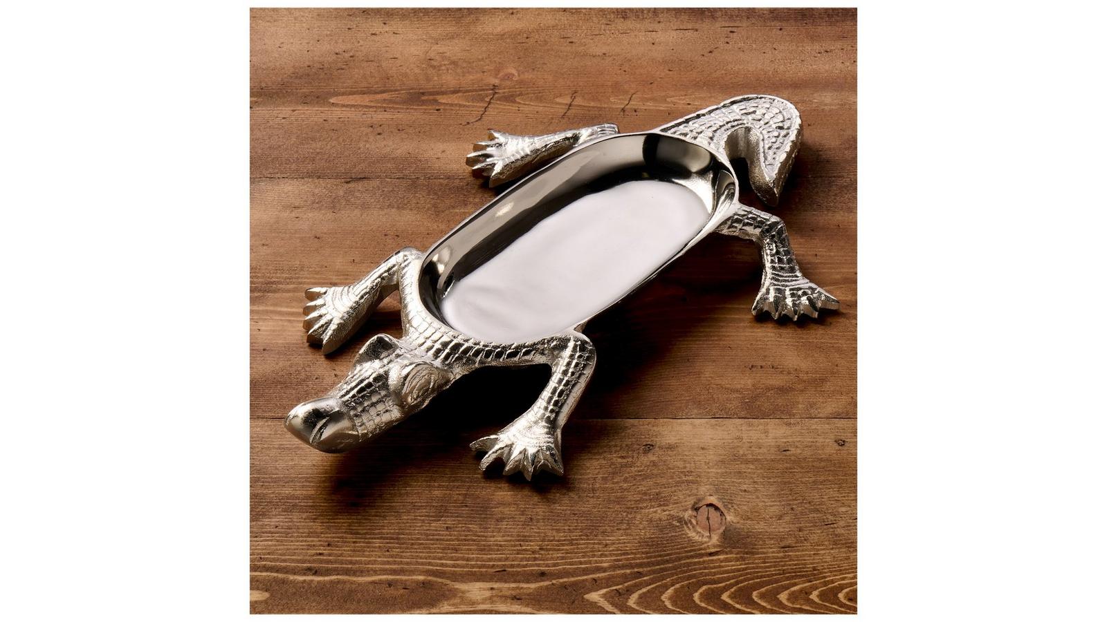 Kinkeeping Silver Crocodile Metal Tray | Hobby Lobby | 2708527