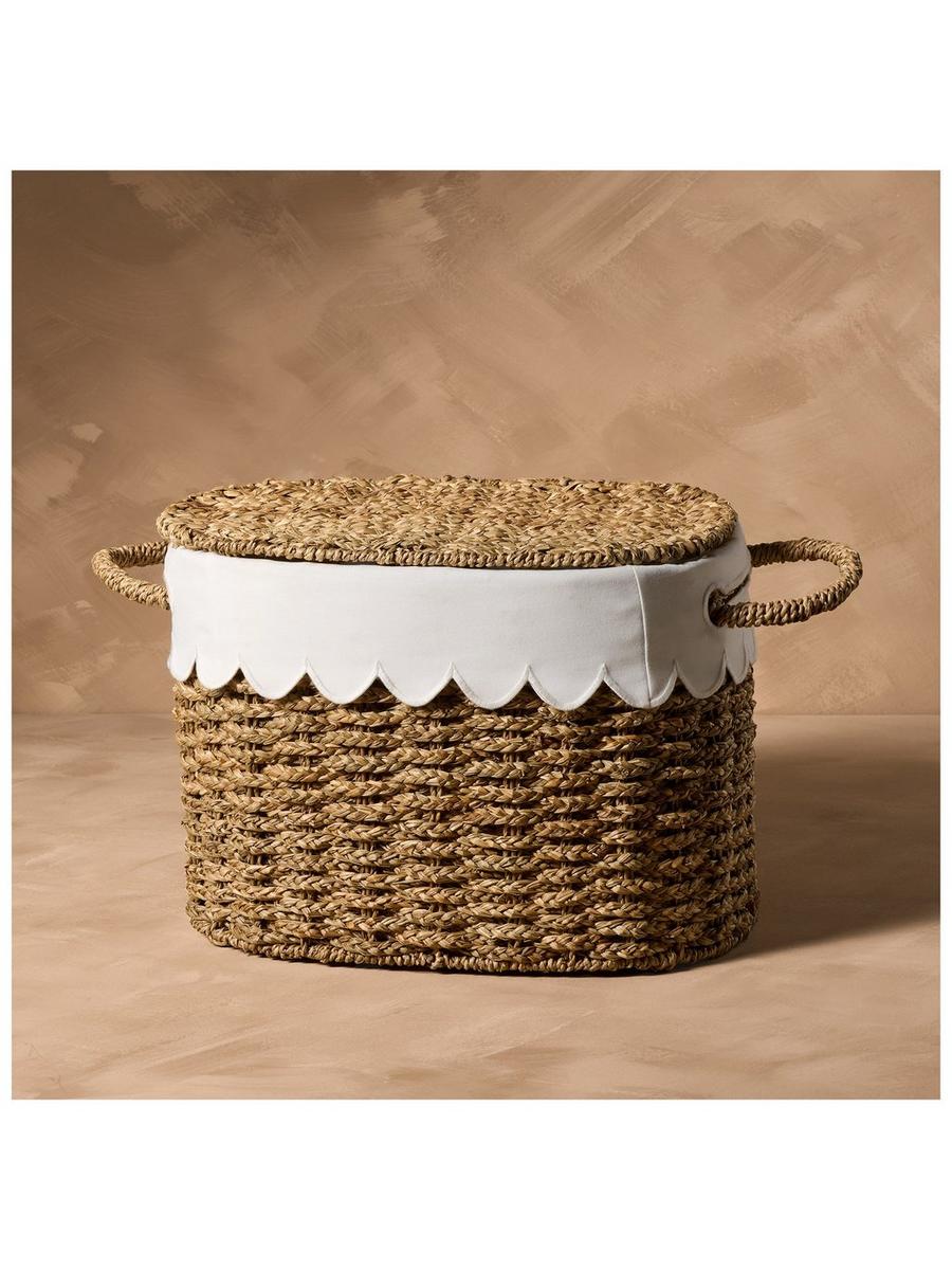 Kinkeeping Seagrass Basket With Scalloped Lining | Hobby Lobby