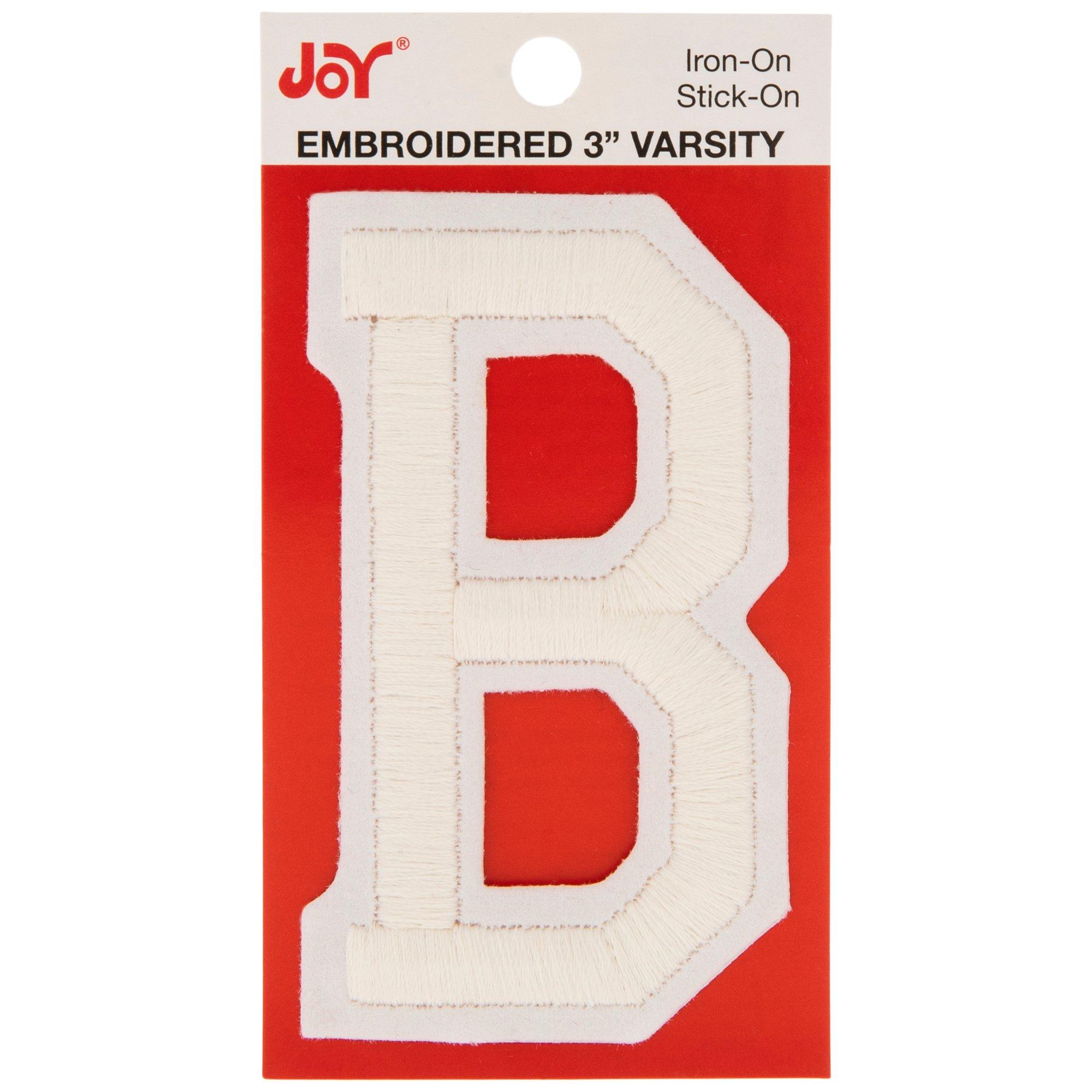 Embroidered Letter IronOn & Sticker Patch 3" Hobby Lobby 276410