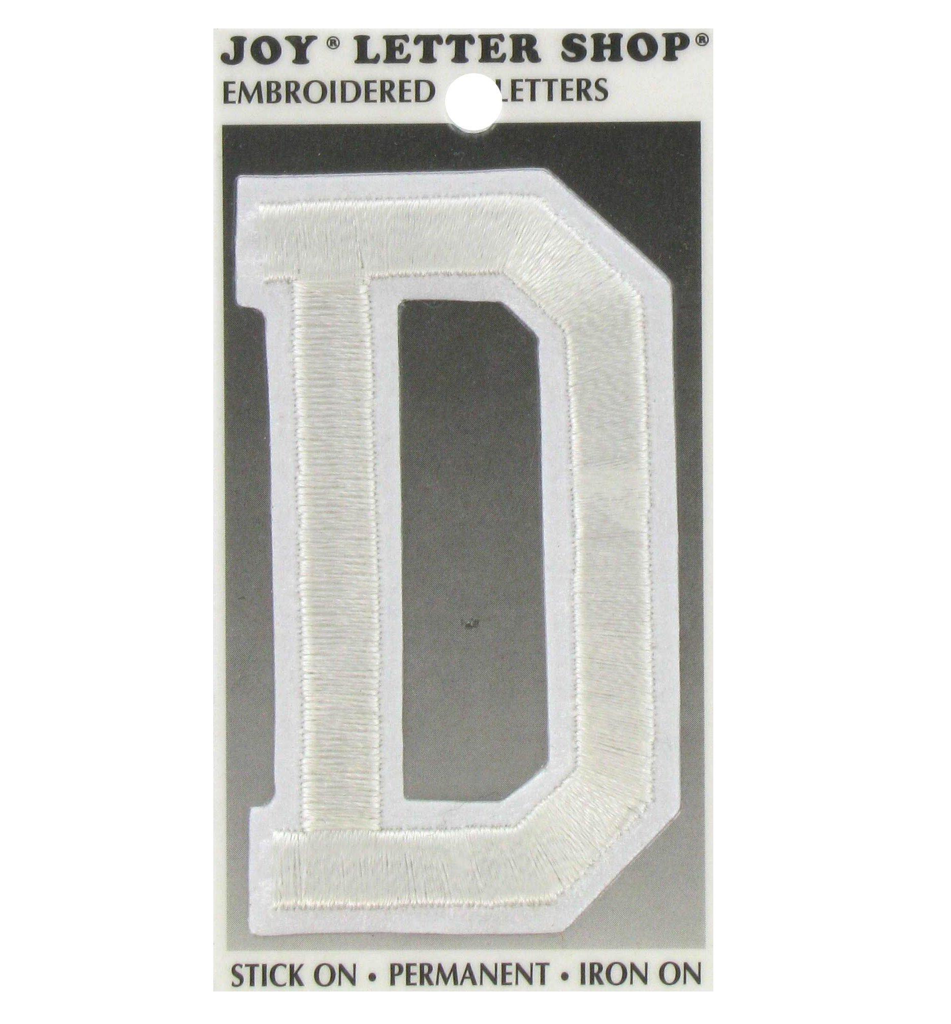 Embroidered Letter IronOn & Sticker Patch 3" Hobby Lobby 276436